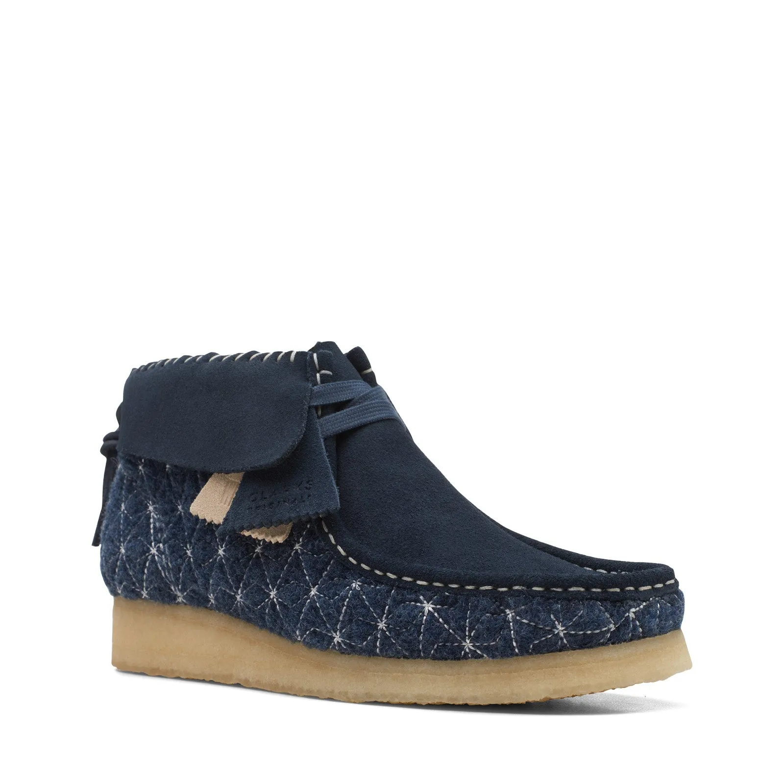 All-Purpose Footwear Clarks Wallabee Boot 26168706 Womens Blue Suede Lace Up Chukkas Boots