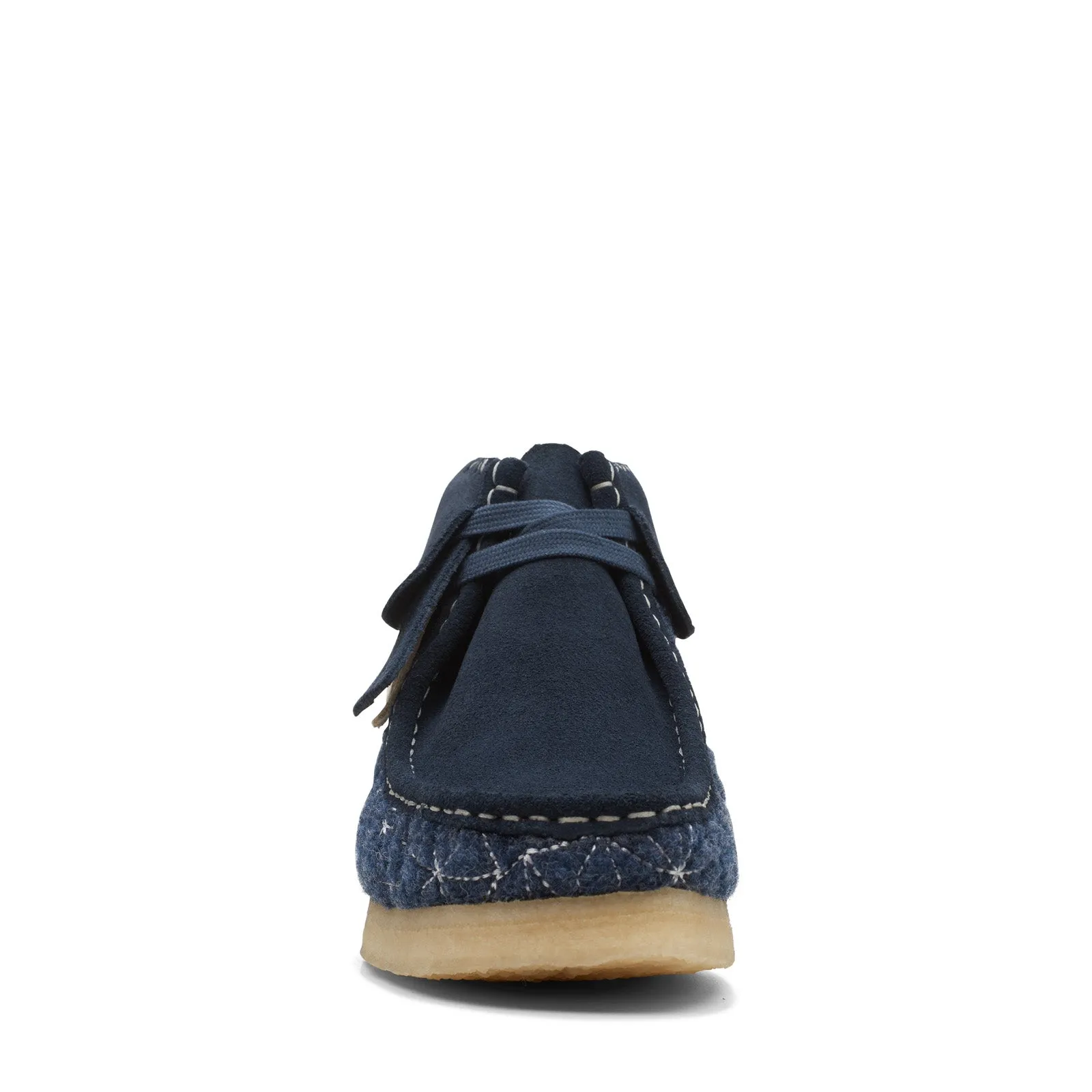 Quick Drying Terrain Tested Clarks Wallabee Boot 26168706 Womens Blue Suede Lace Up Chukkas Boots