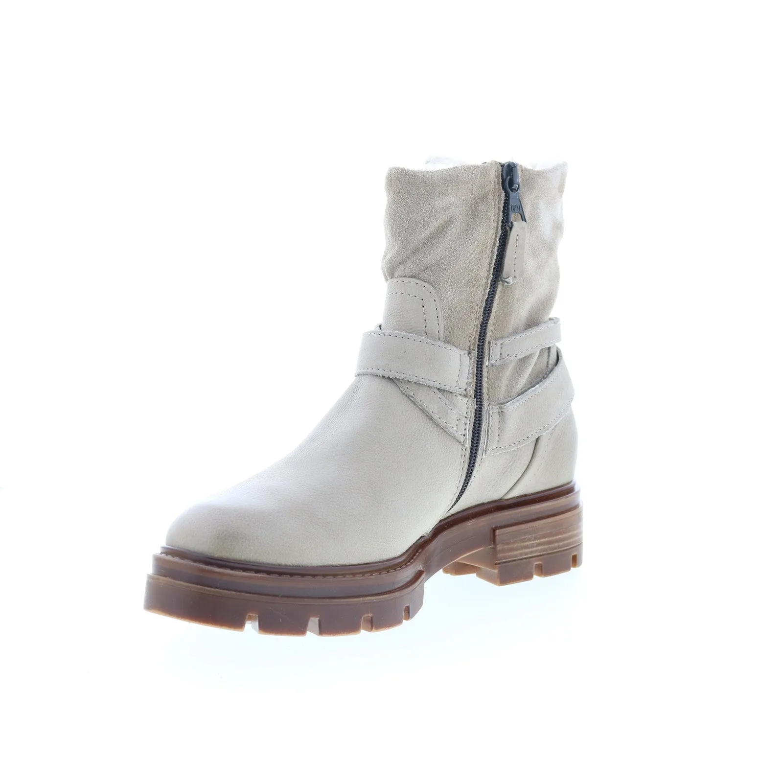 Hiking Enthusiast Functional Style Miz Mooz Bonney Womens Gray Leather Zipper Casual Dress Boots