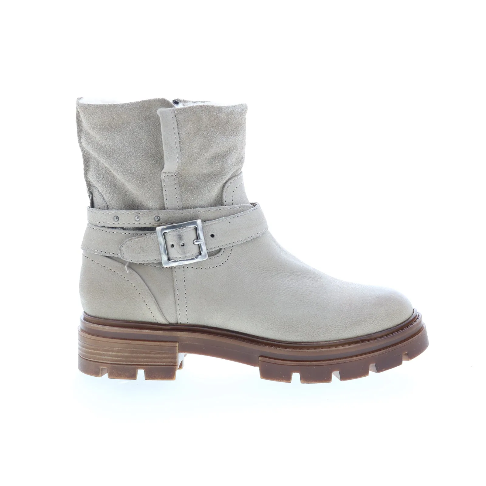 Miz Mooz Bonney Womens Gray Leather Zipper Casual Dress Boots ski trip
