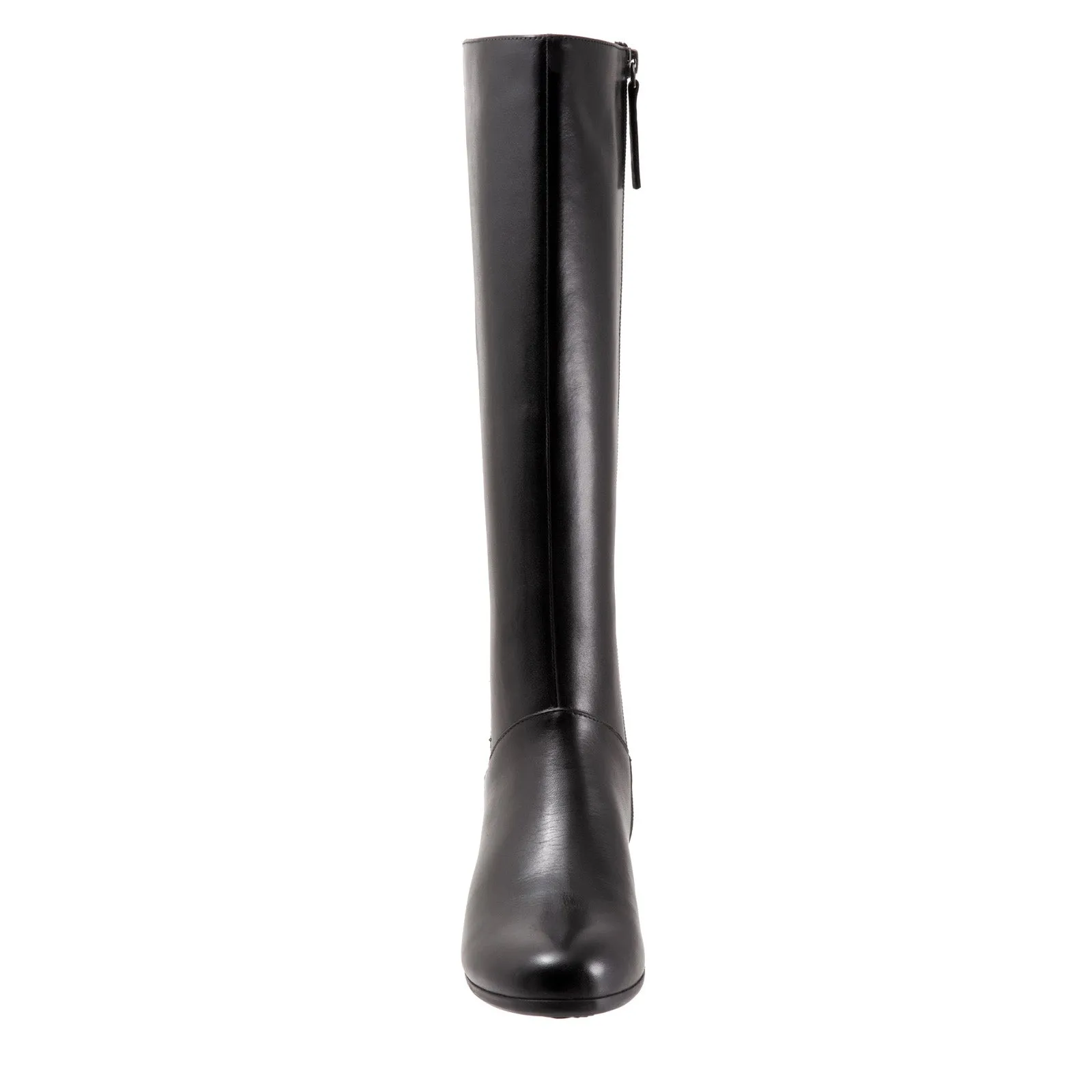 Trotters Misty Wide Shaft T2261-001 Womens Black Leather Knee High Boots Non Marking