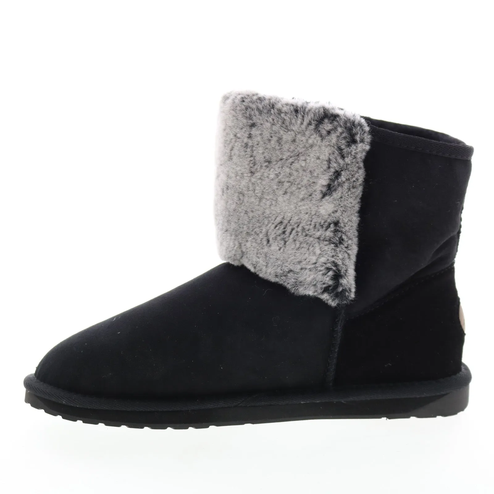 Emu Australia Atkinson Frost W12935 Womens Black Suede Casual Dress Boots Heavy Duty Performance Anti Odor