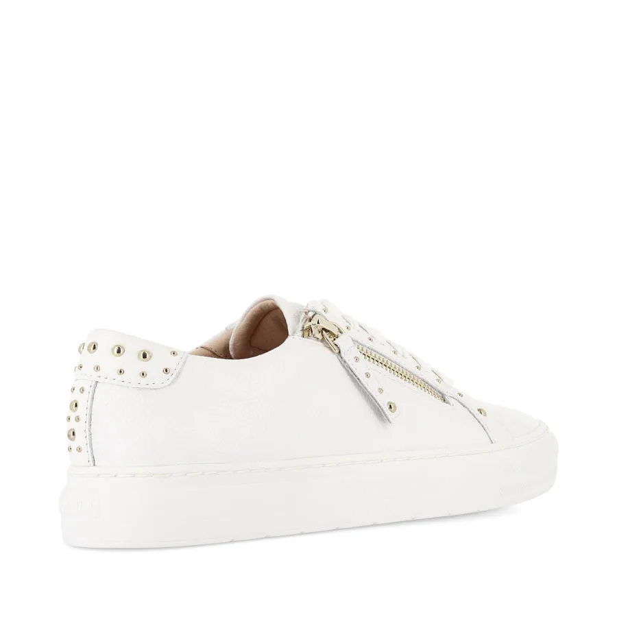 BILLIE - WHITE STUD LEATHER Adjustable