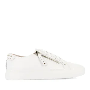 BILLIE - WHITE STUD LEATHER Retro-inspired support