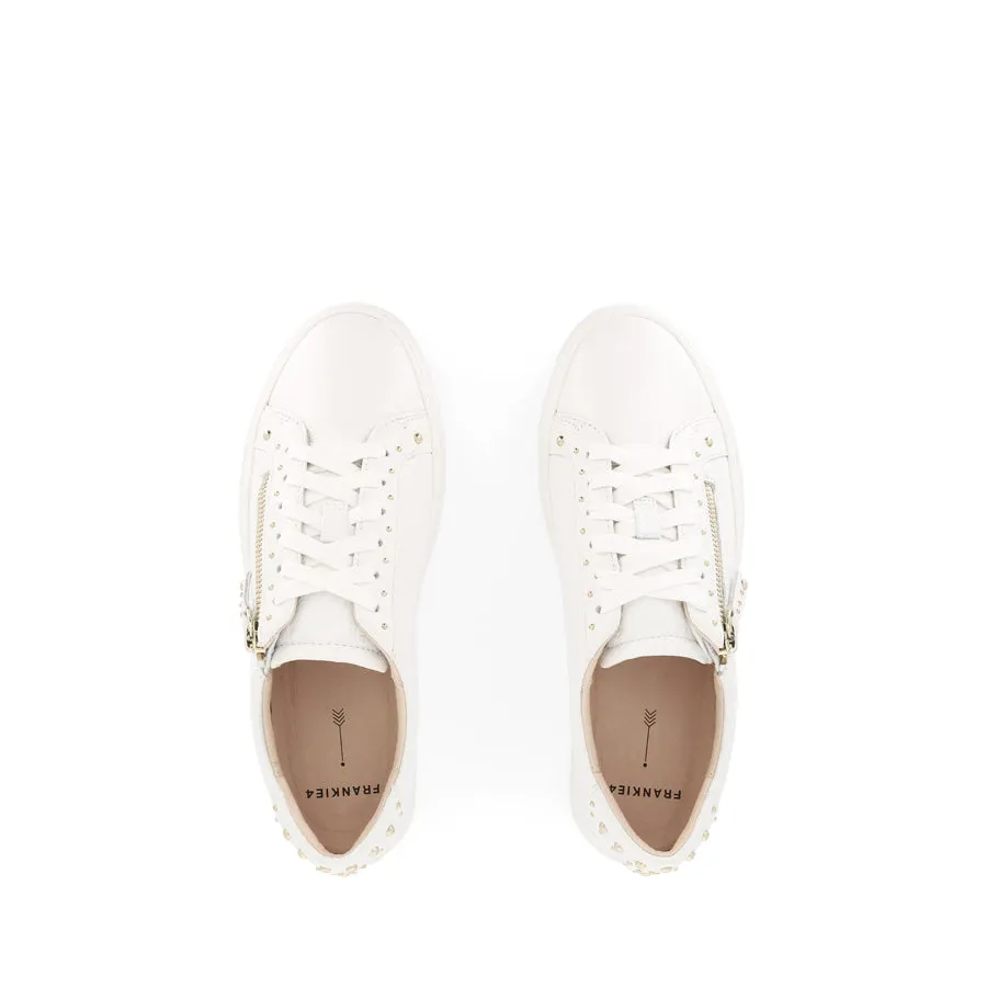 Secure Grip tone BILLIE - WHITE STUD LEATHER
