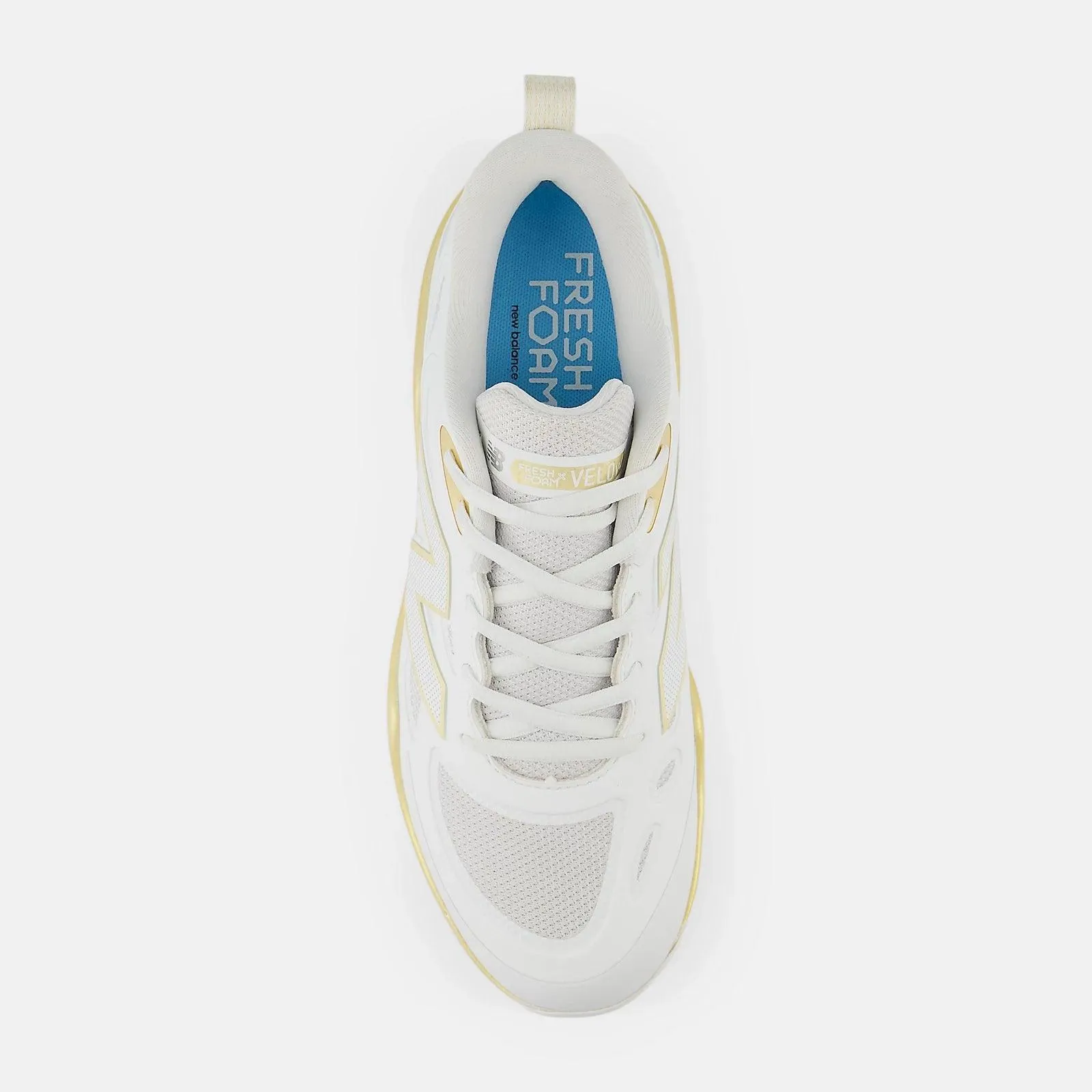 New Balance Women's Fresh Foam X Velo v4 Molded Softball Cleats - White/Gold SPVELOC4 Modern Trend
