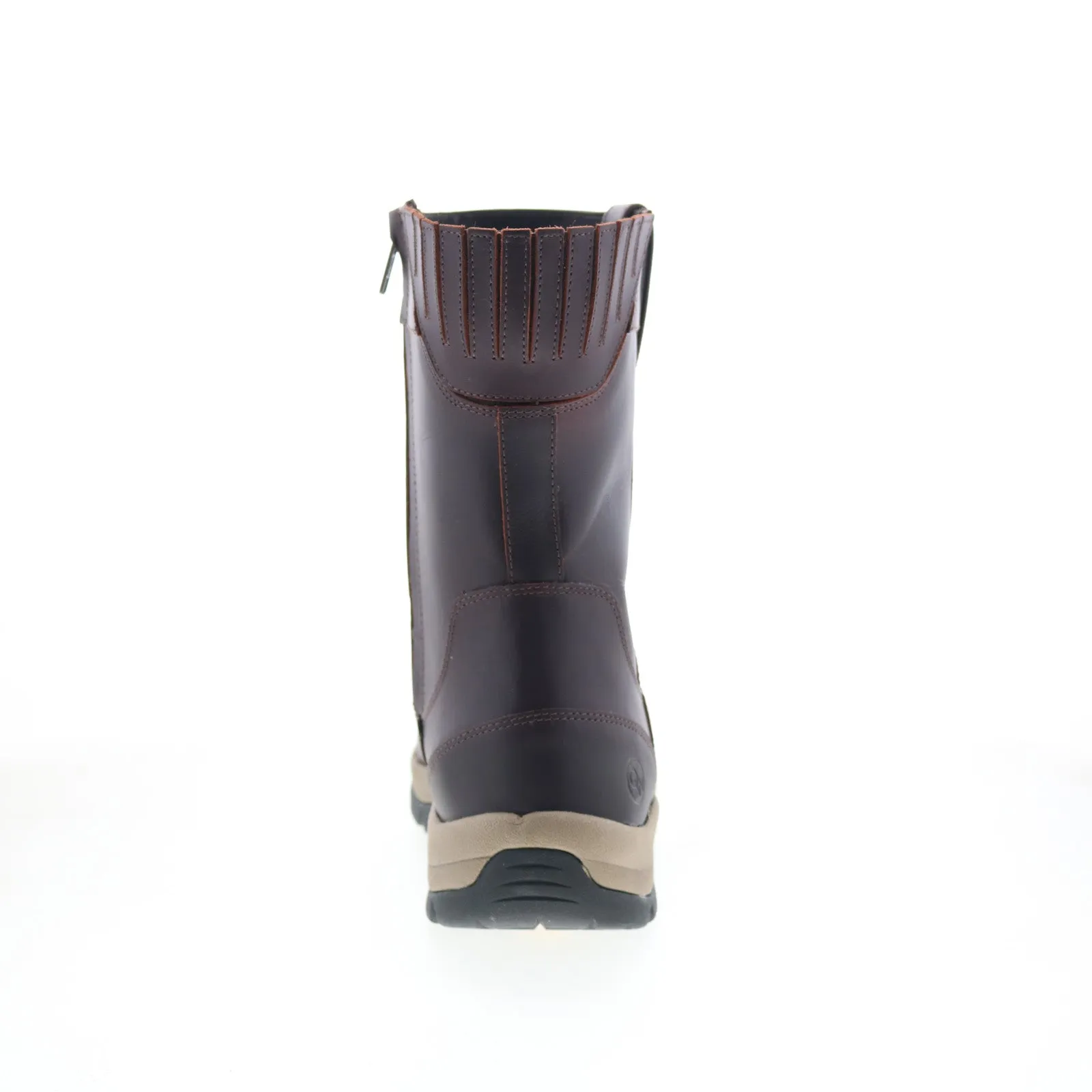 Jama Old West MB2064 Mens Brown Wide Leather Zipper Casual Dress Boots Weekend Trek Ankle Lock