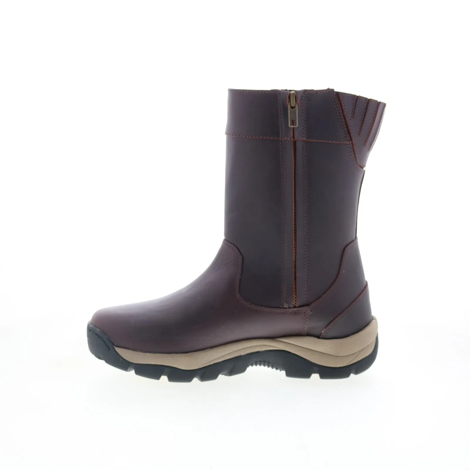 Cordura Material Light support Jama Old West MB2064 Mens Brown Wide Leather Zipper Casual Dress Boots