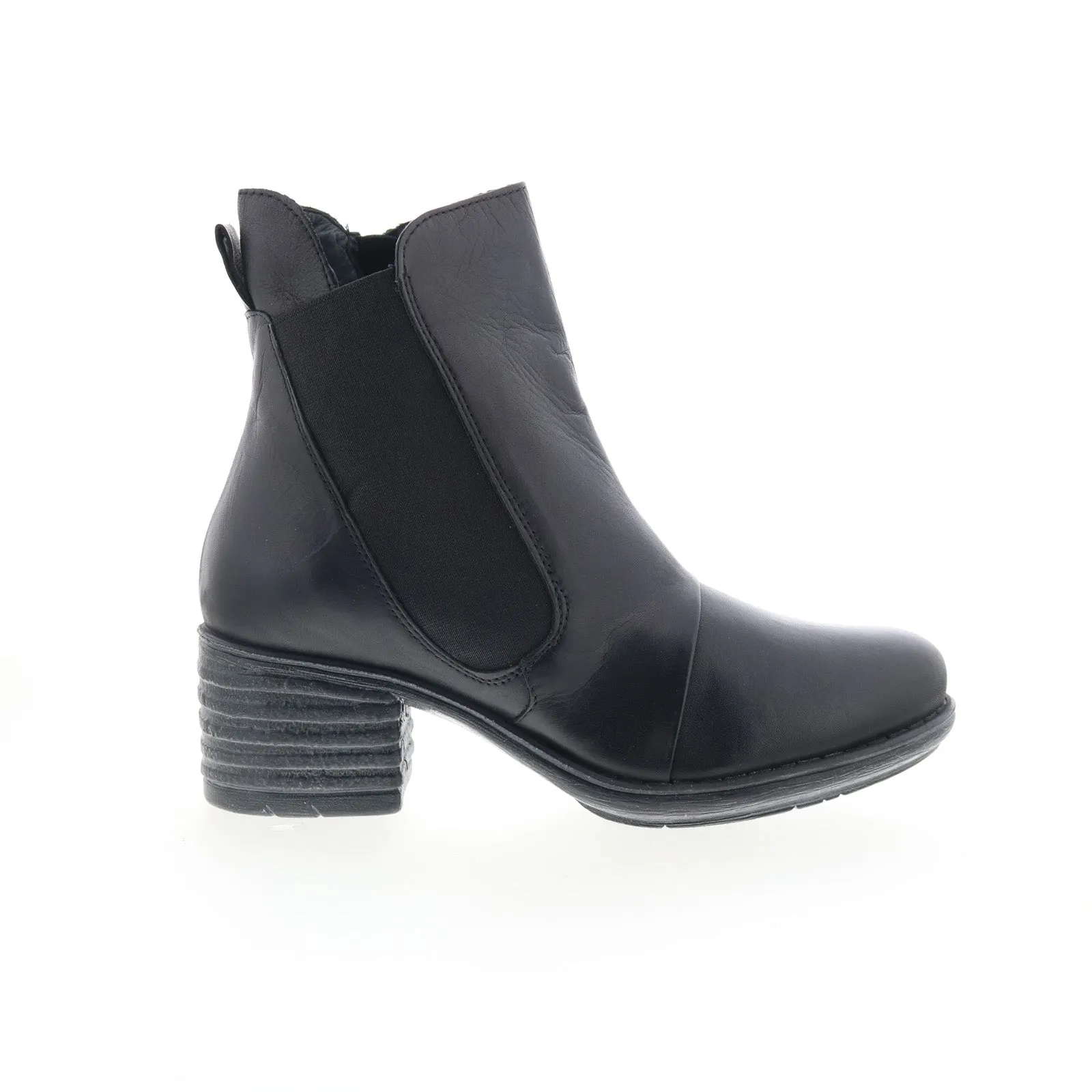 Miz Mooz Georgia Womens Black Leather Zipper Ankle & Booties Boots Supportive sole Anti Abrasion