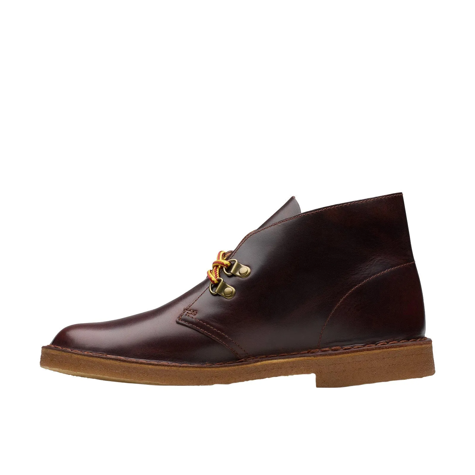 Easy Fit Clarks Desert Boot Hiker 26179171 Mens Burgundy Leather Chukkas Boots