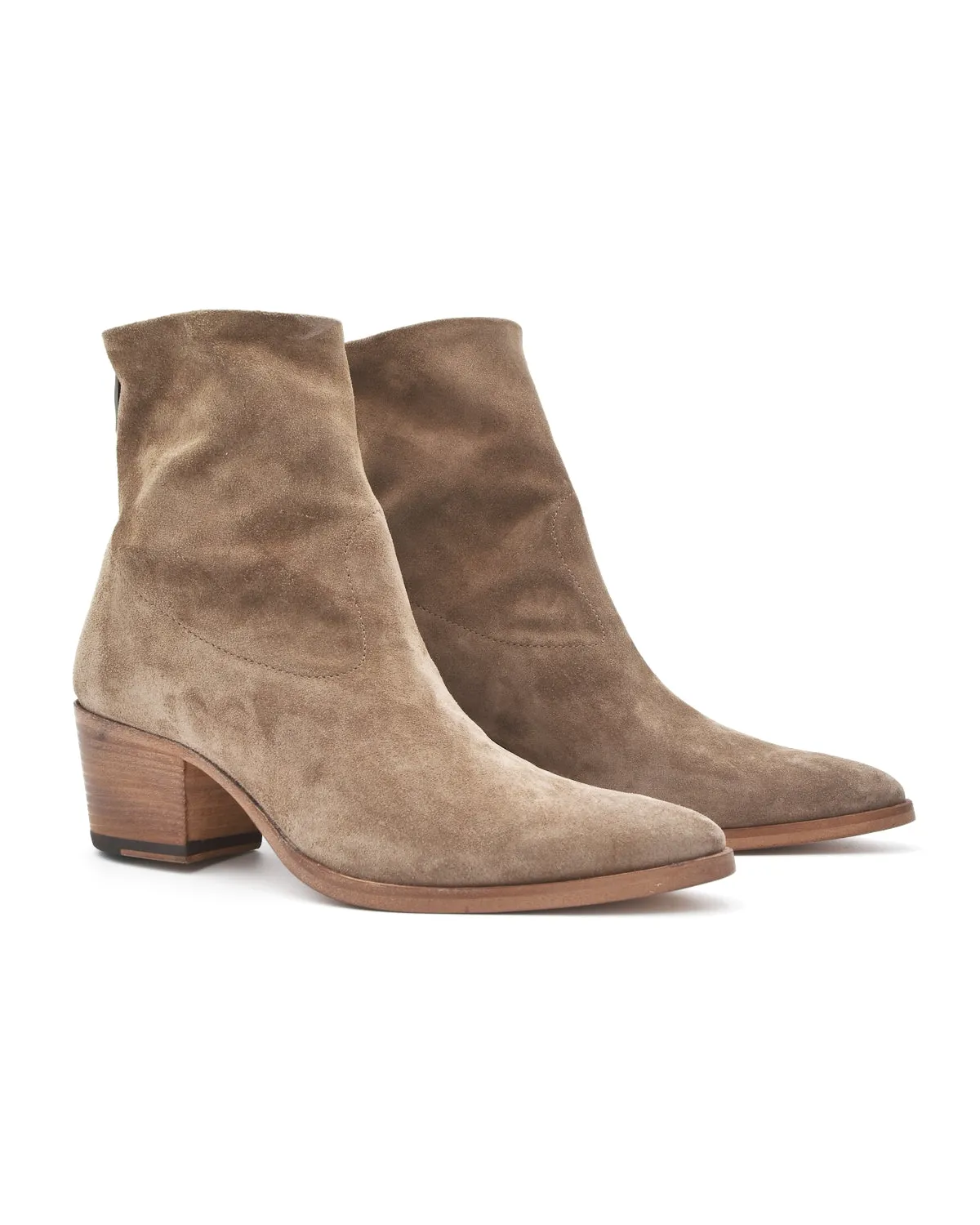 Busy Path Bone Aid Alberto Fasciani Felicia Taupe Suede Point Toe Boot
