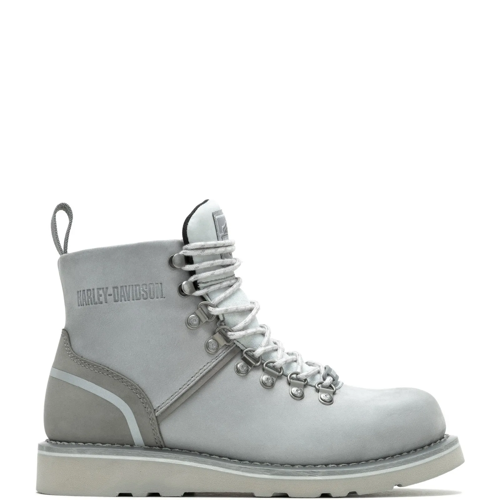 Desert Expedition Thick Lining Harley-Davidson Denway 4.5" D87294 Womens Gray Leather Zipper Motorcycle Boots