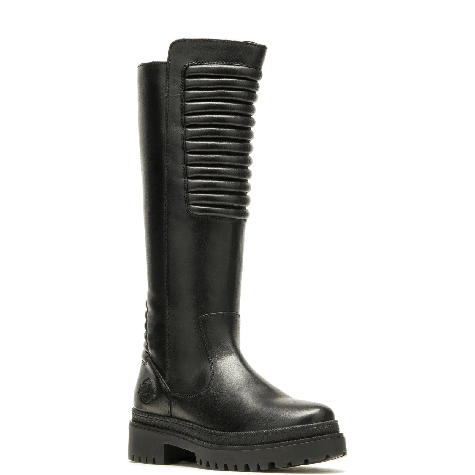 Harley-Davidson Kamton 13" D87216 Womens Black Leather Motorcycle Boots Strong Laces