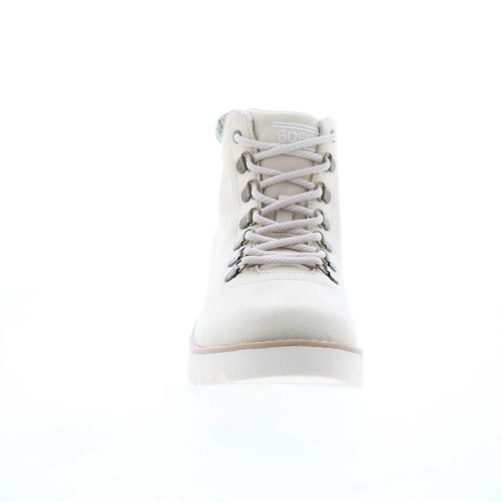 Skechers Bobs Mountain Kiss 113425 Womens Beige Canvas Casual Dress Boots Coffee Shop Seamless Feel