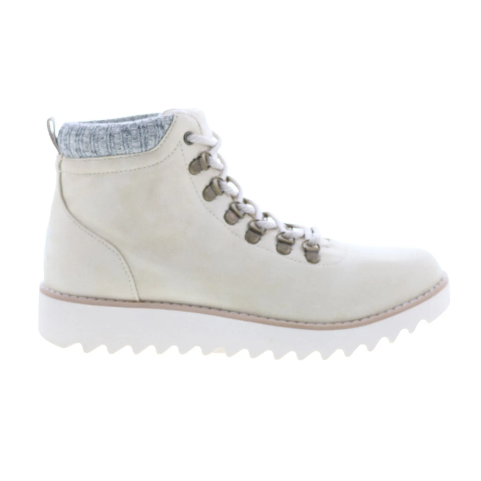 Skechers Bobs Mountain Kiss 113425 Womens Beige Canvas Casual Dress Boots Trail Strength Canvas Material