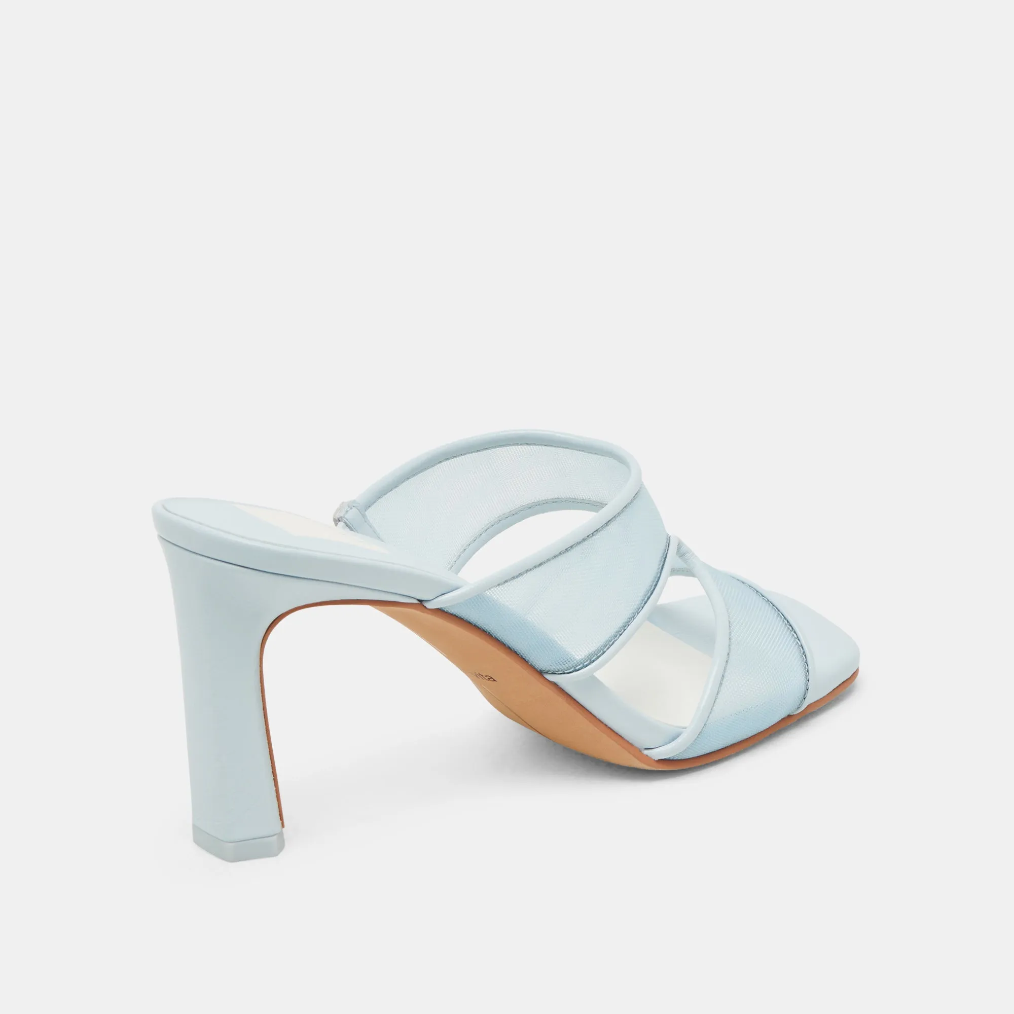 GITEL WIDE HEELS ICE BLUE MESH Professional Heels Flexible Design