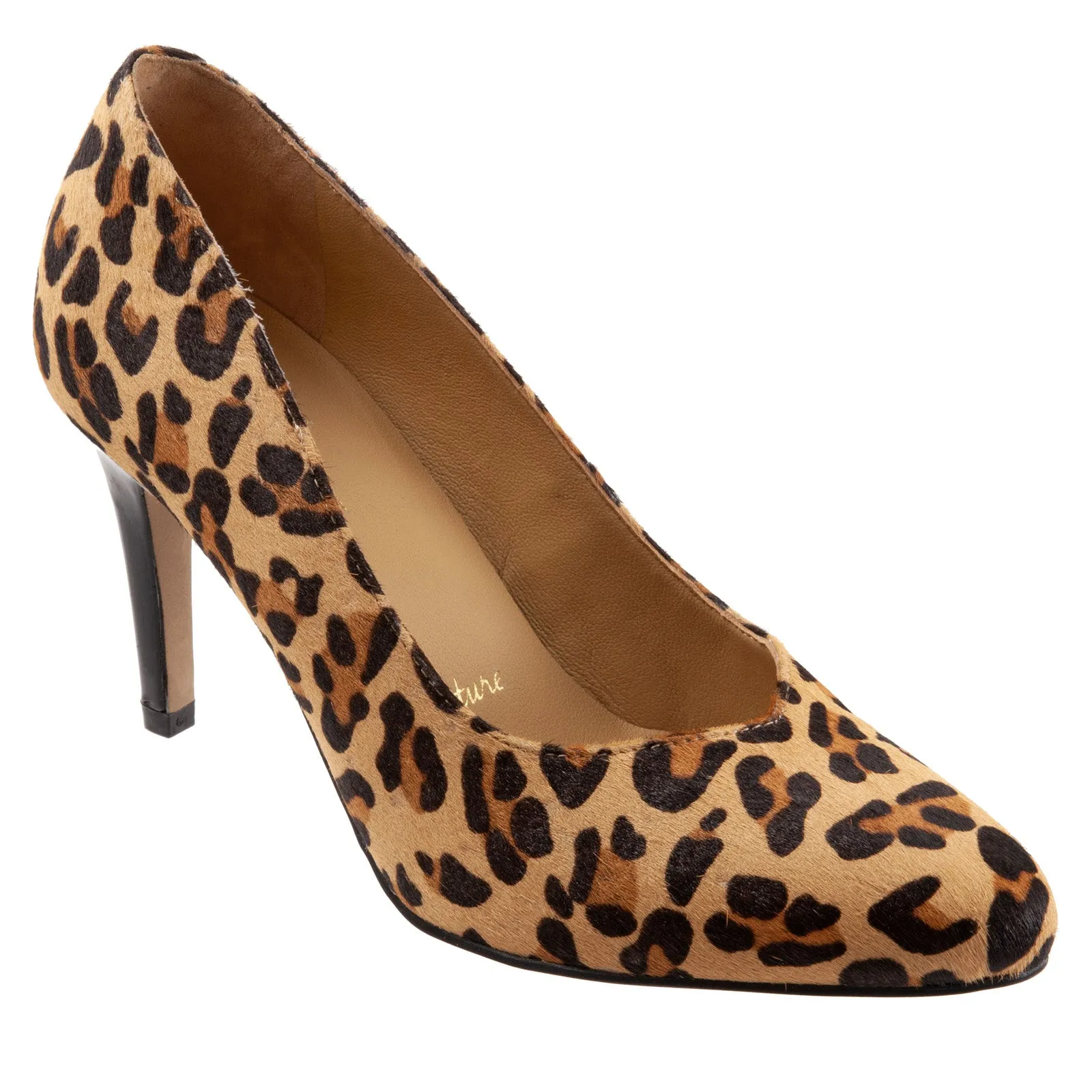 Energy return Heeled Evening Sandals Trotters Angie T2050-287 Womens Brown Narrow Leather Pumps Heels Shoes