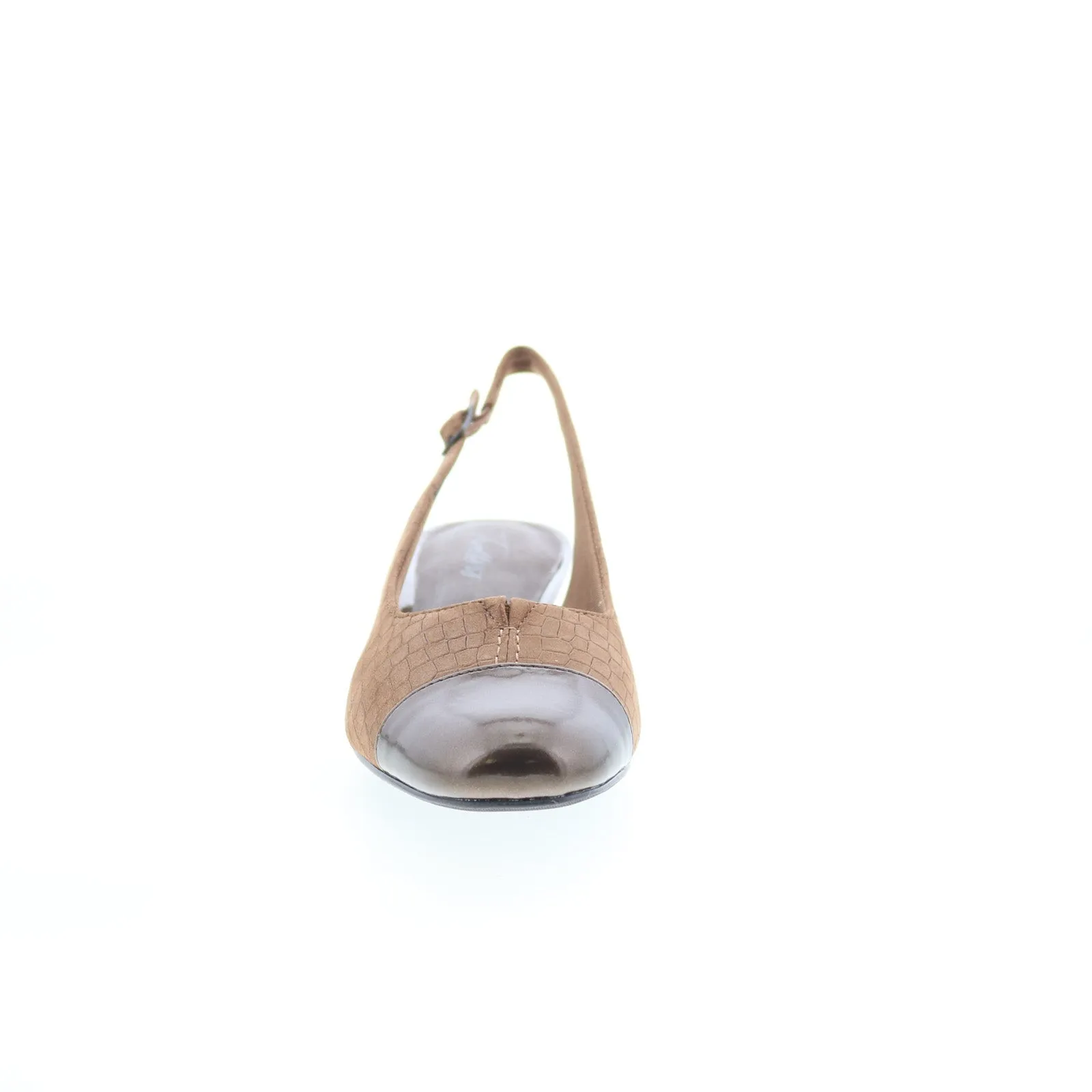 Rubber Outsole Trotters Dea T7001-224 Womens Brown Extra Narrow Slingback Heels Shoes