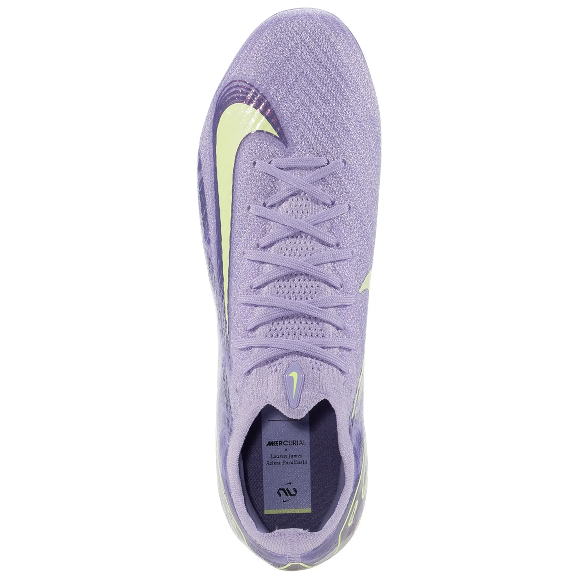 Nike United Zoom Vapor 16 Elite FG Soccer Cleats (Purple Agate/Barely Volt) Traction Ready