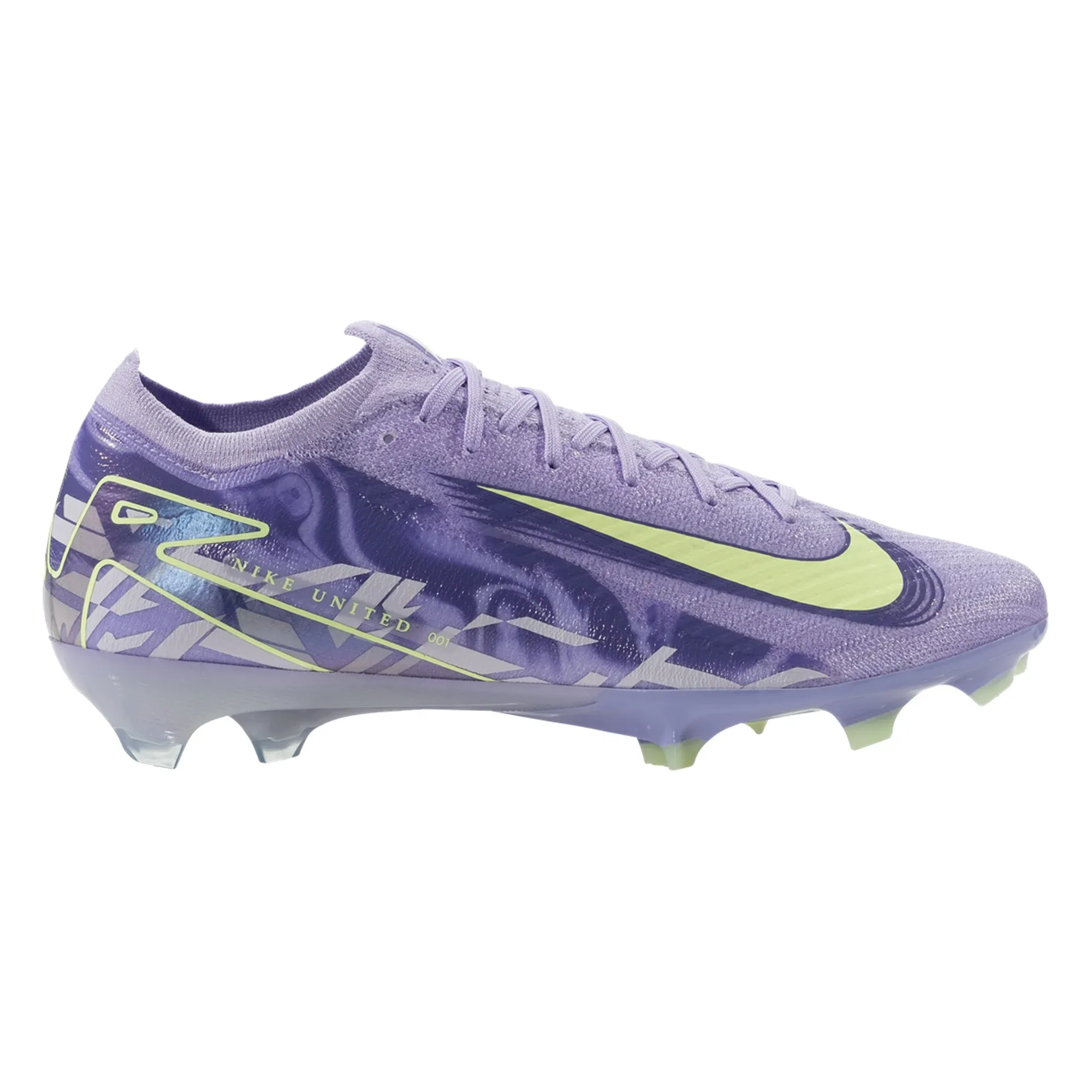 Touch Focus Nike United Zoom Vapor 16 Elite FG Soccer Cleats (Purple Agate/Barely Volt)