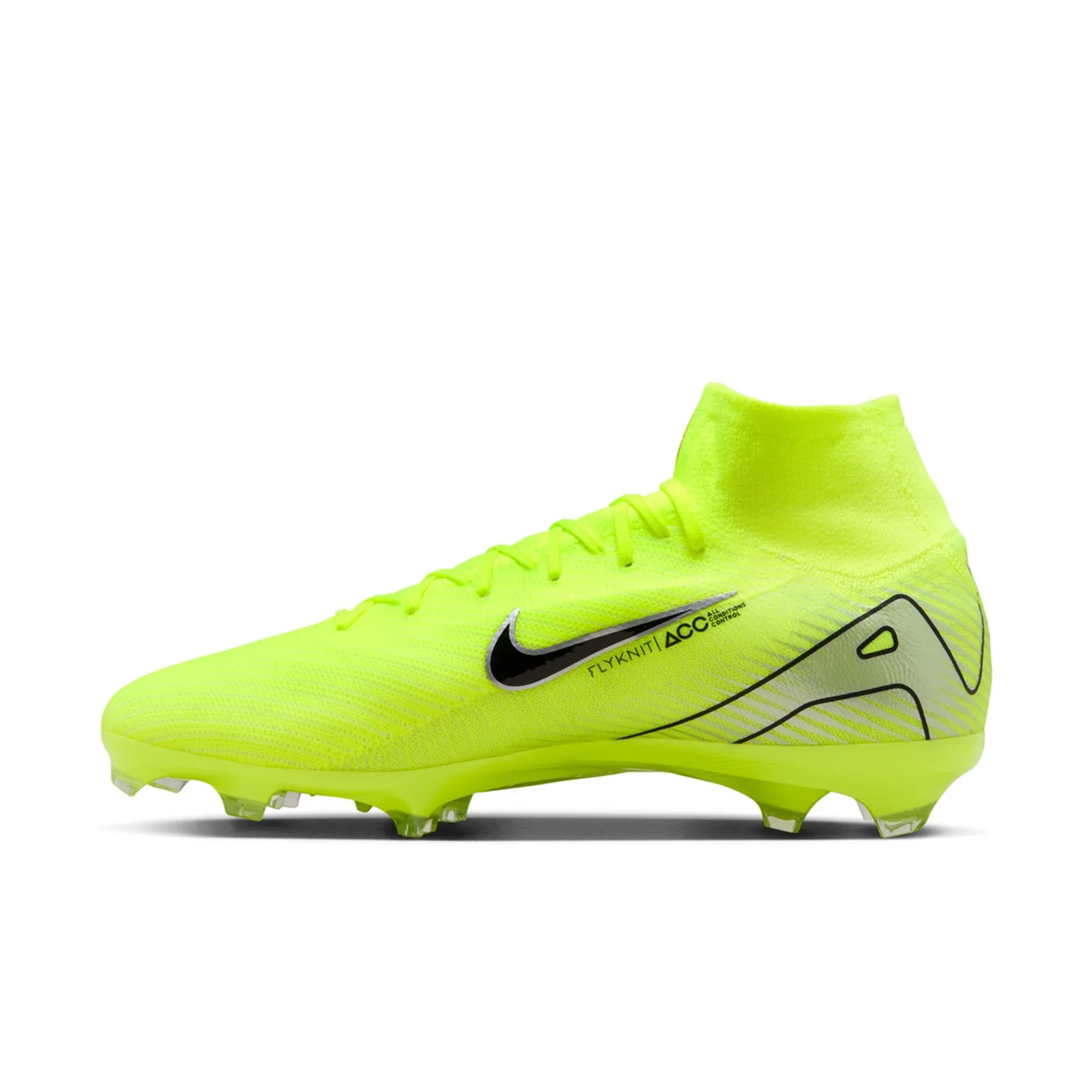 Speed Support Nike Zoom Superfly 10 Pro FG Soccer Cleats (Volt/Black)