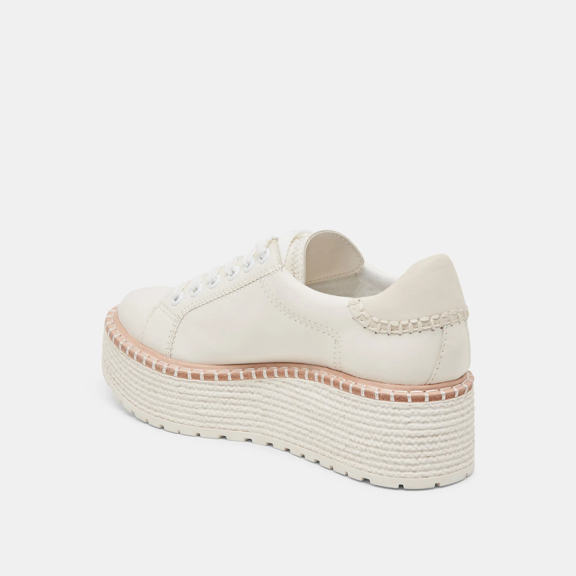 TWAIN SNEAKERS WHITE LEATHER Foam Cushioning Flexible Material