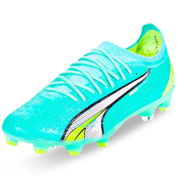 Puma Ultra Ultimate FG/AG Soccer Cleats (Peppermint/White) Friendly Game Course Movement