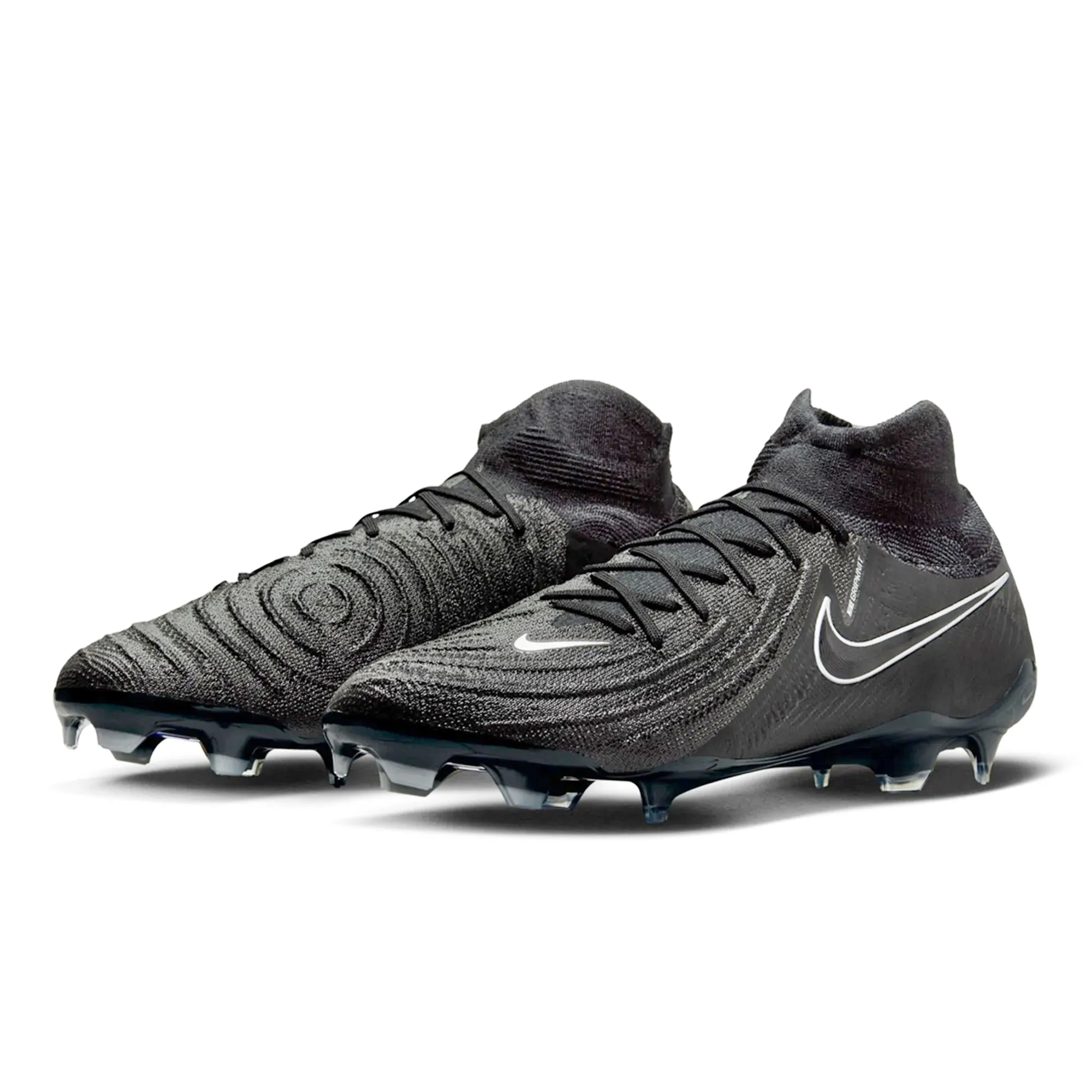 Support Padding Nike Phantom Luna II Elite Firm Ground Soccer Cleats (Black/Black)