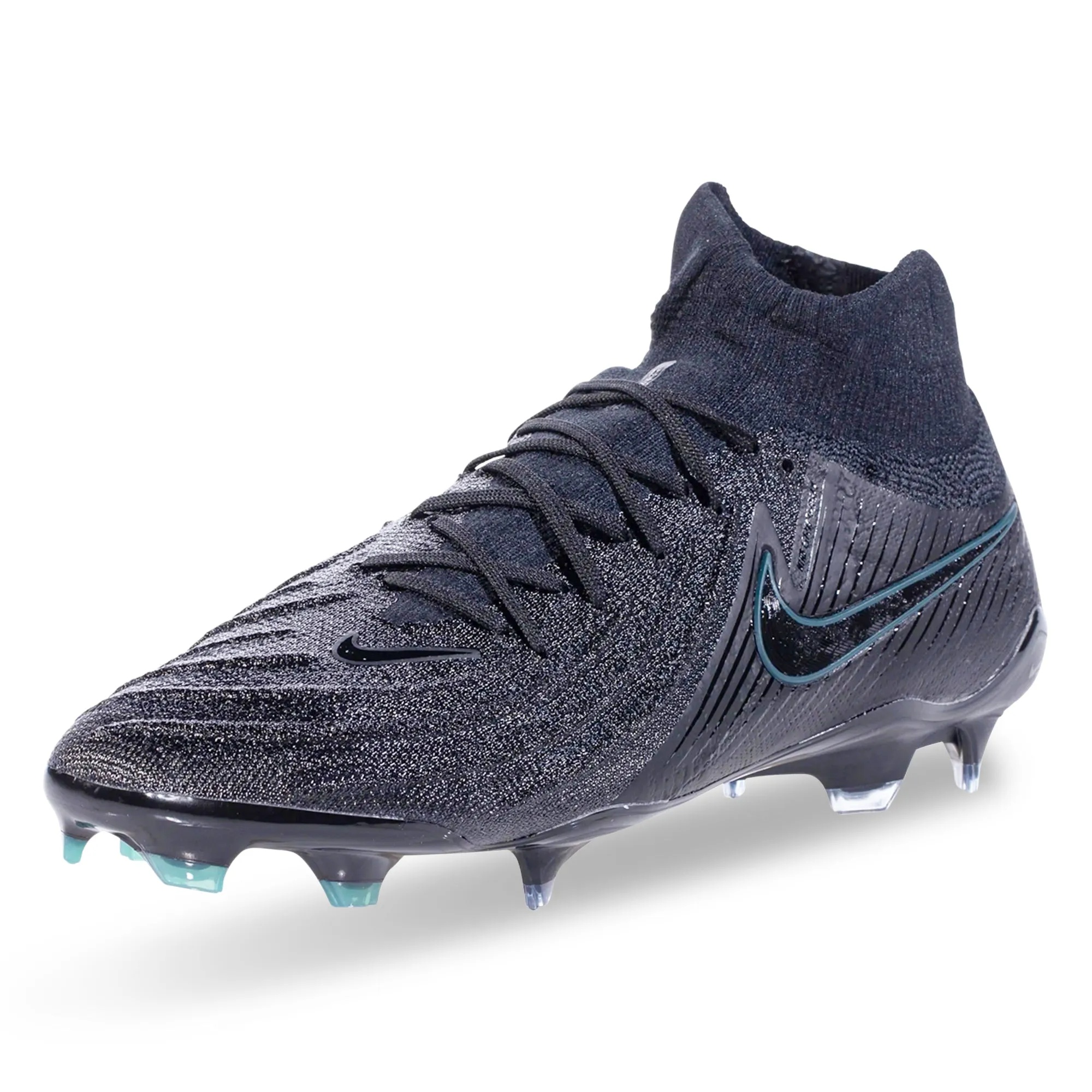 Padded Ankle Nike Phantom Luna II Elite FG Soccer Cleats (Black/Deep Jungle)