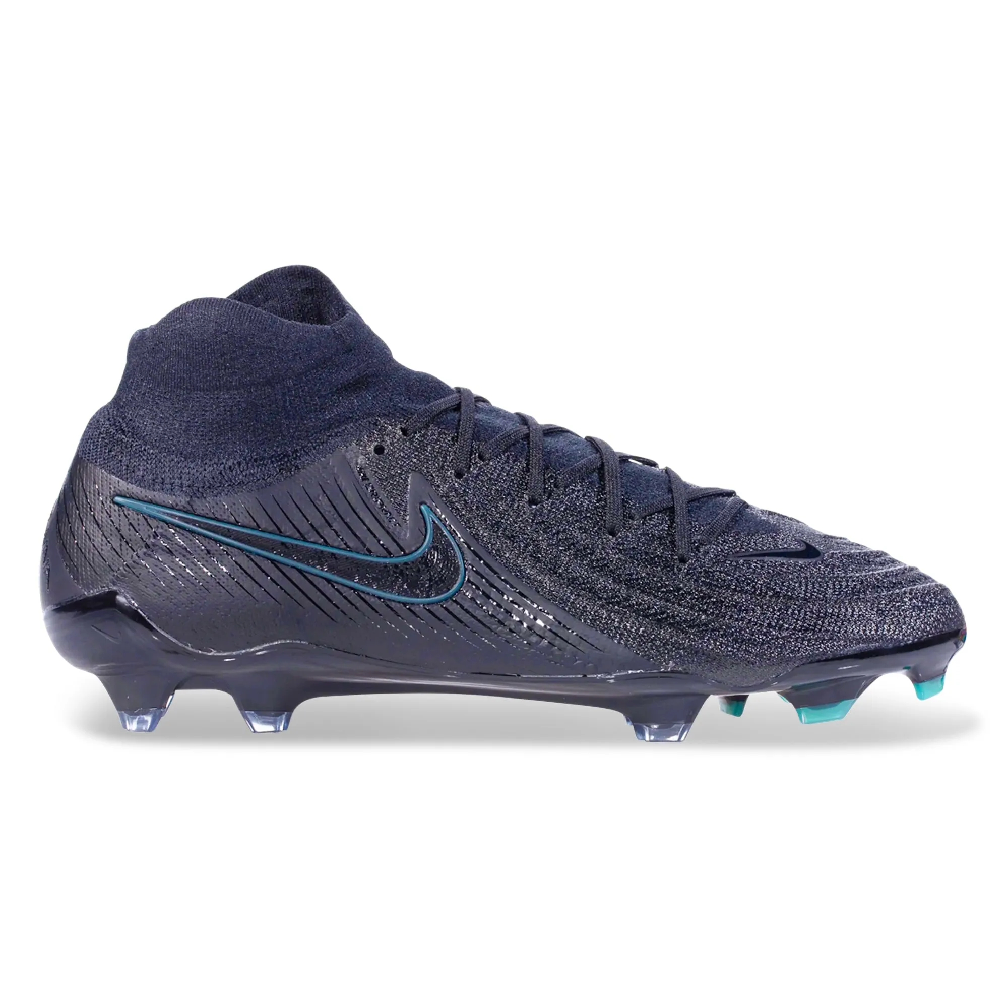 Nike Phantom Luna II Elite FG Soccer Cleats (Black/Deep Jungle) Speed Lock
