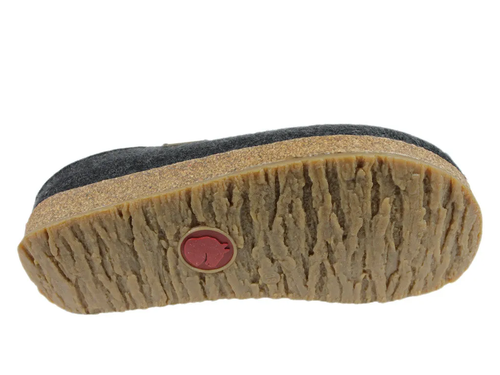 Team Match Wide fit Haflinger Clogs Grizzly Kris Graphite