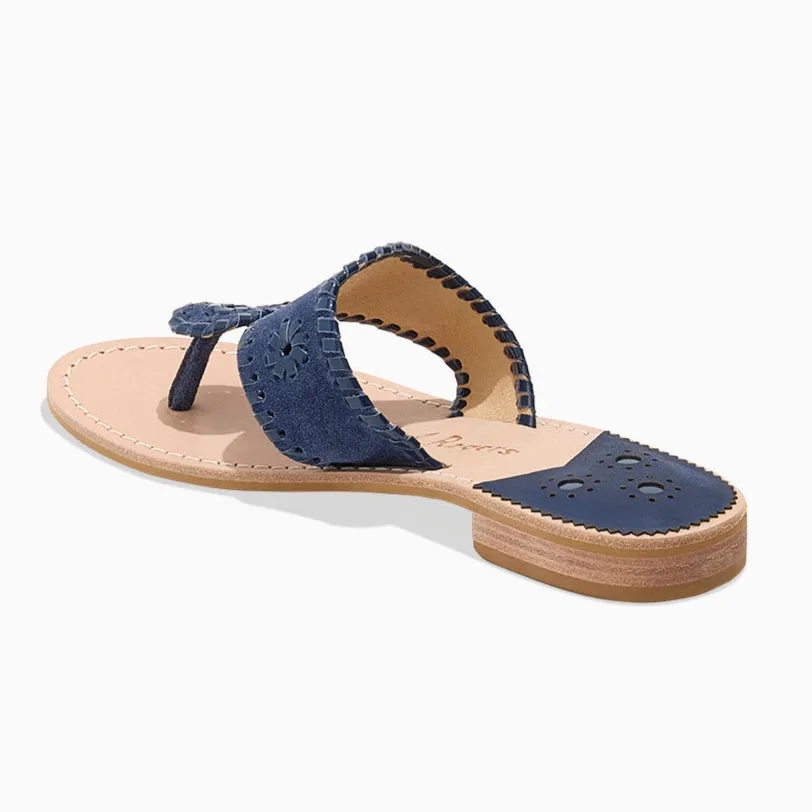 Jacks Suede Flat Sandal Shine Silver Daily Comfort