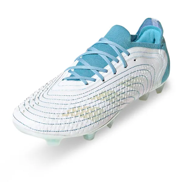 adidas Predator Accuracy.1 L Firm Ground Soccer Cleats (White/Grey Two/Preloved Blue) Speed Burst Midfielder Role