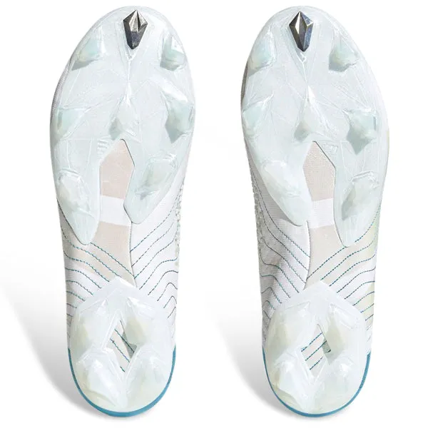 Traction Zone adidas Predator Accuracy.1 L Firm Ground Soccer Cleats (White/Grey Two/Preloved Blue)