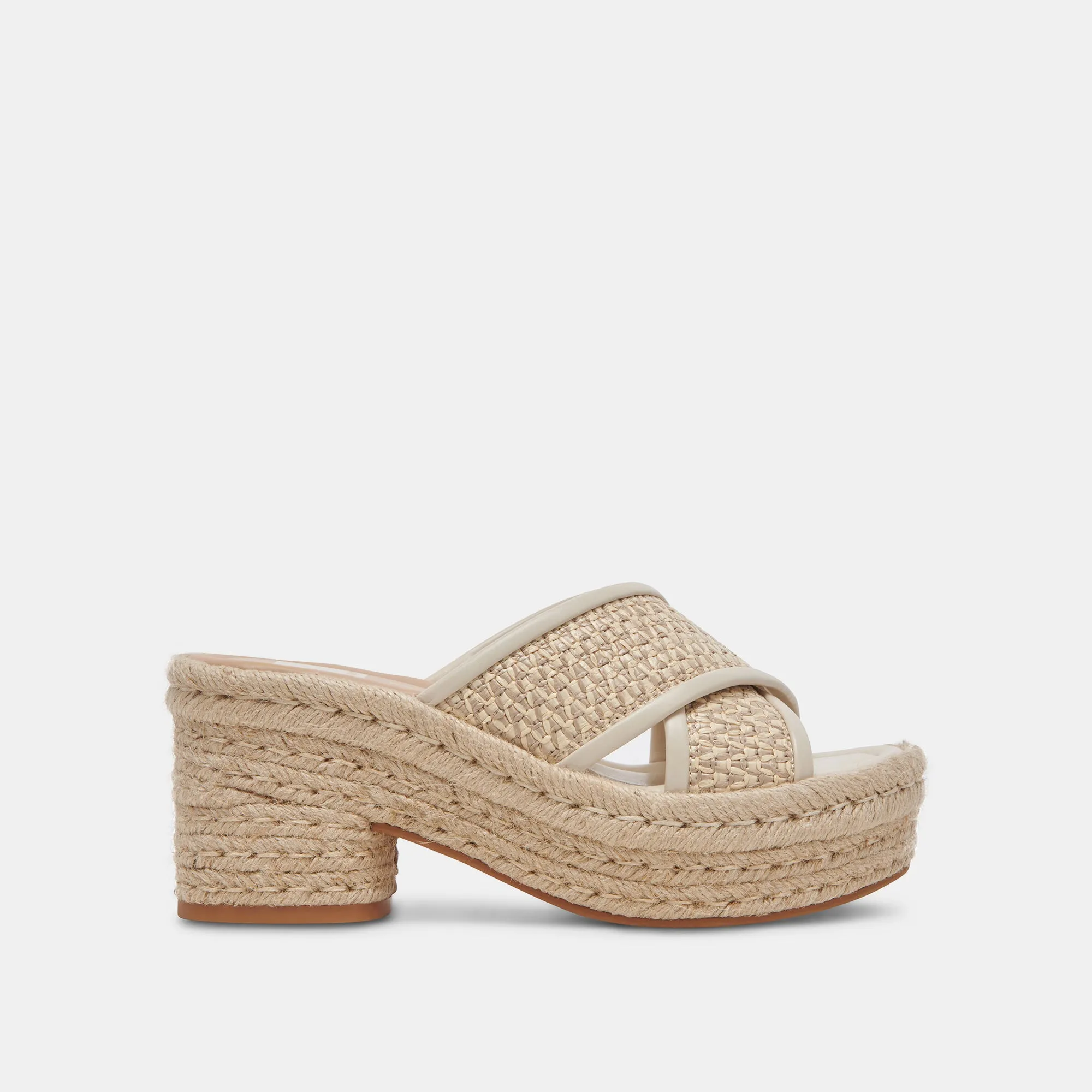 ELDORA HEELS NATURAL WHITE RAFFIA All-Age Fit