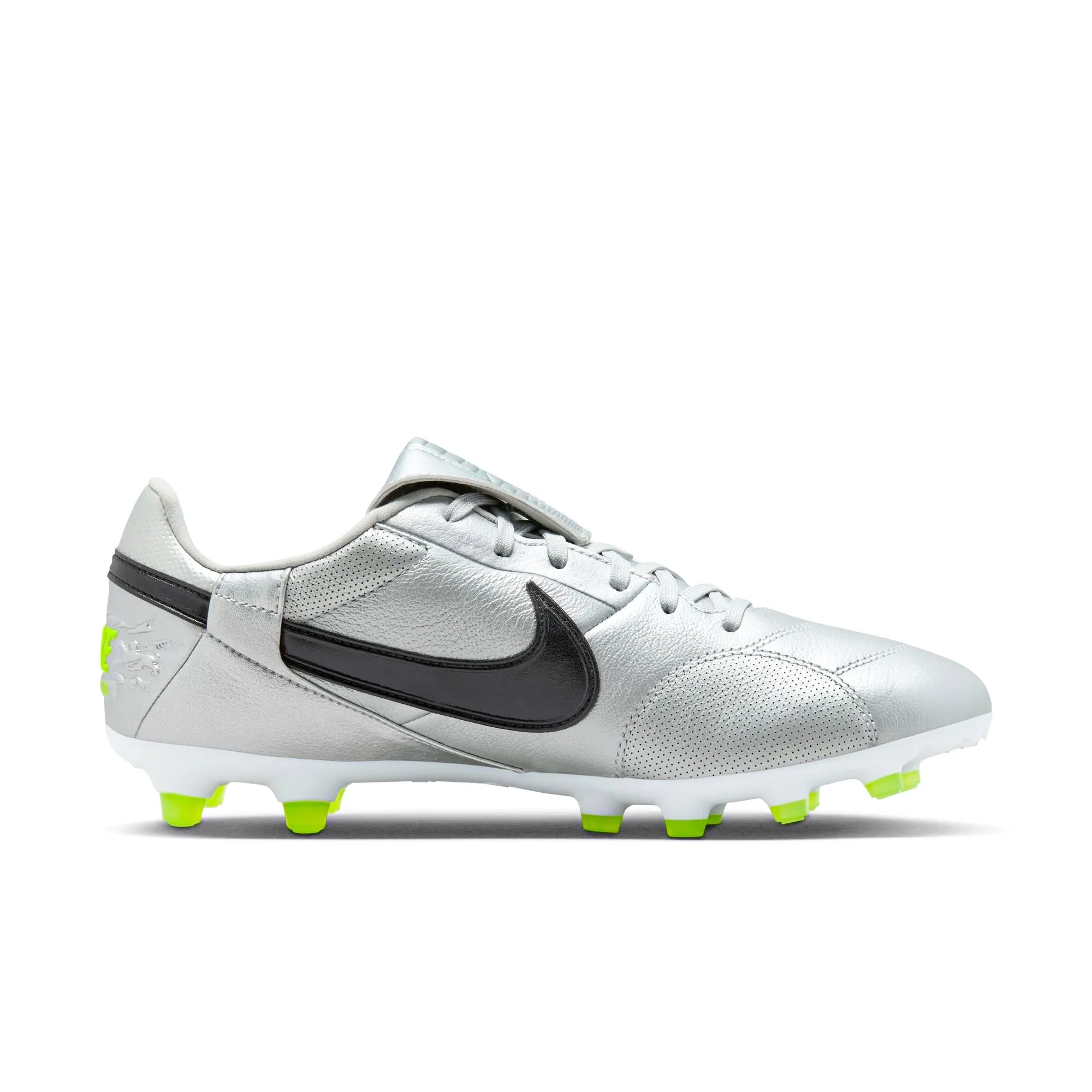 Kinetic Push Amateur Games Nike Premier III Firm Ground Soccer Cleats (Metallic Silver/Black-Volt)