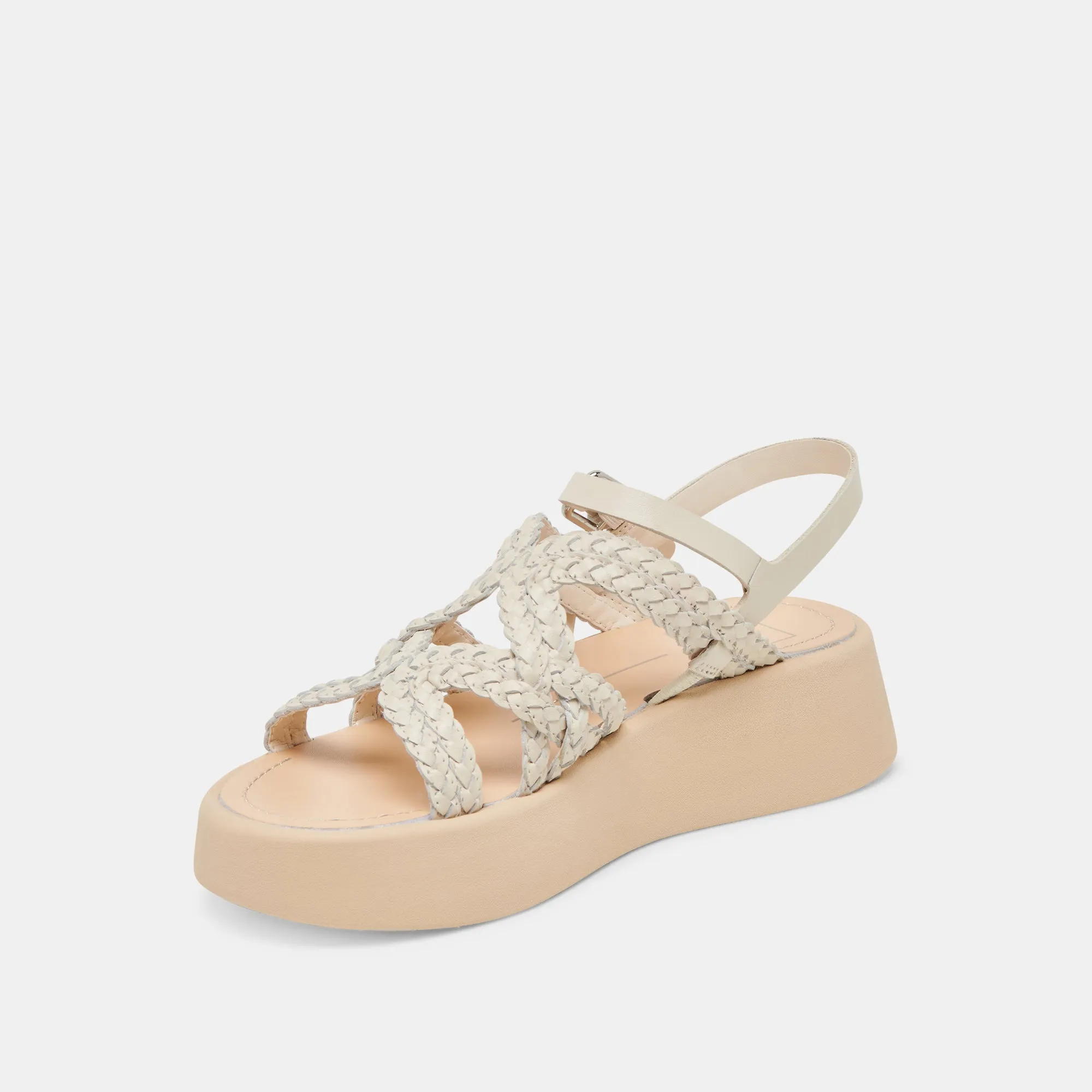 GATSBY SANDALS CREME LEATHER Comfy Feel Secure fit