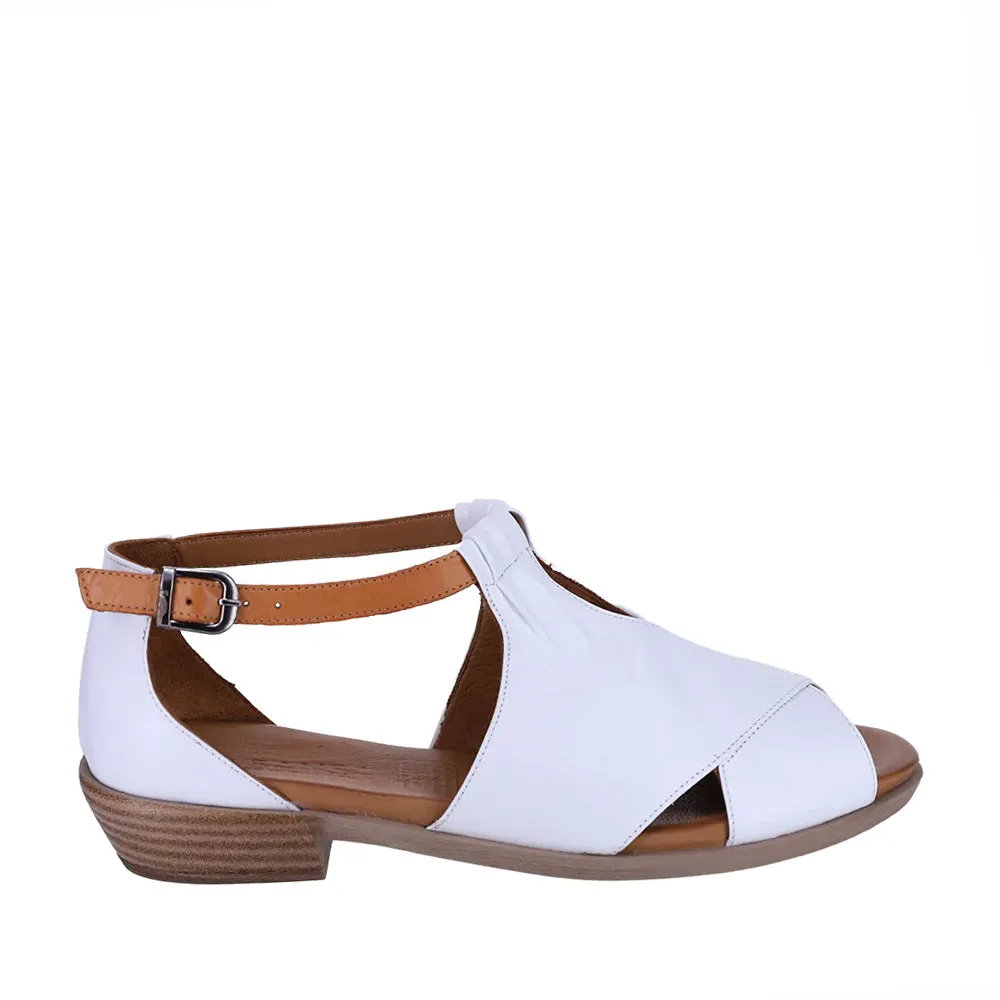 LE SANSA DIGBY WHITE TAN Moist Safe Adjustable Fit