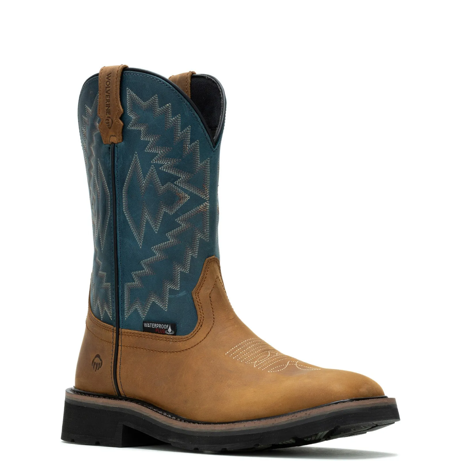 Wolverine Rancher Arrow Waterproof Steel Toe W241050 Mens Blue Work Boots Heel Support Extreme Comfort