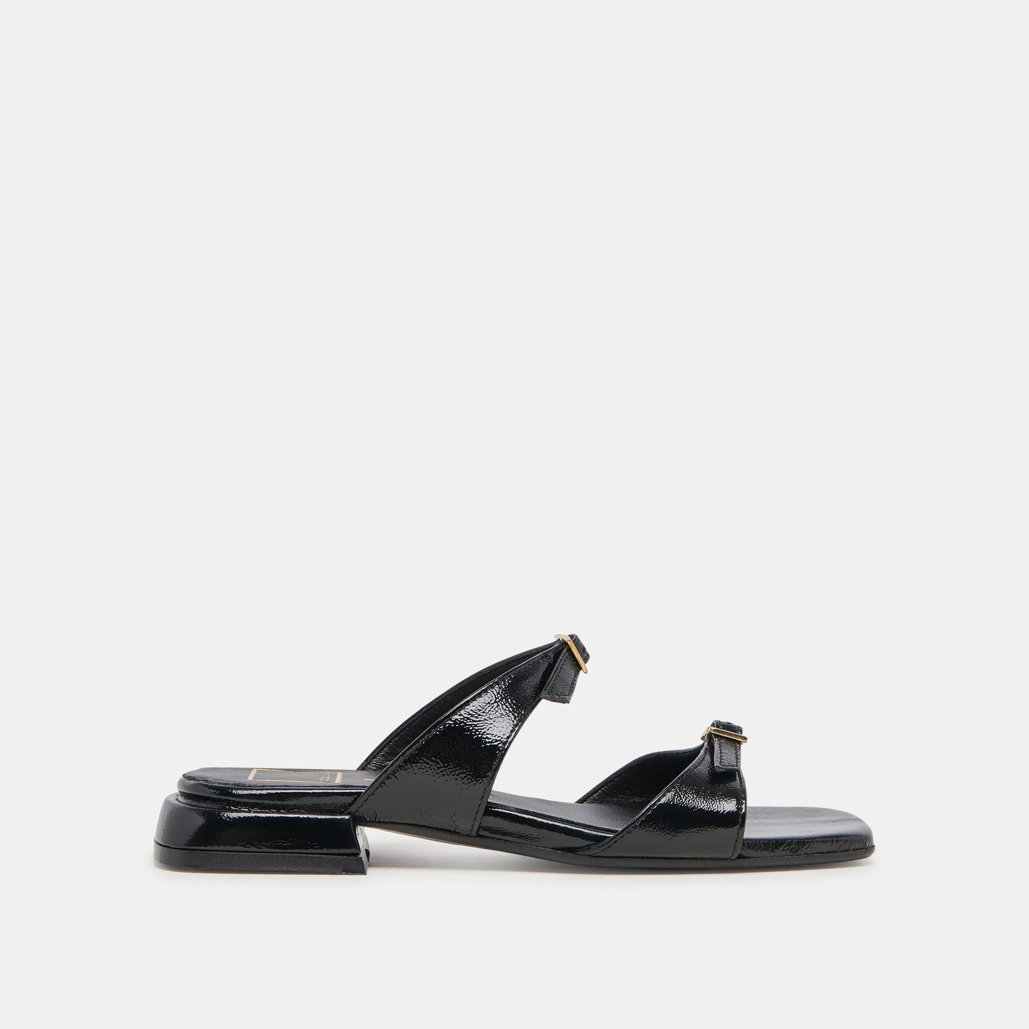LAVERN SANDALS MIDNIGHT CRINKLE PATENT Slip Away
