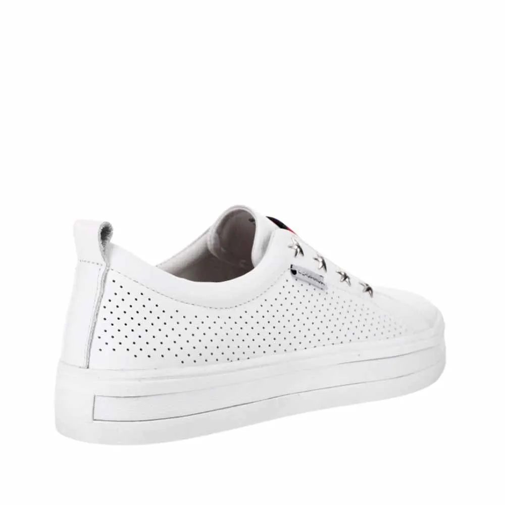 LE SANSA STARK WHITE RED ELASTIC Easy Travel Step Relaxed Walk