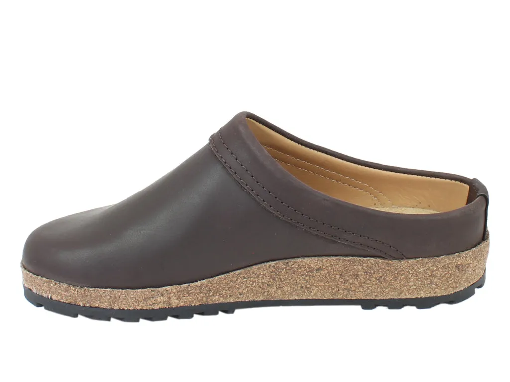 Cross Road Haflinger Leather Clogs Malmo Brown 708