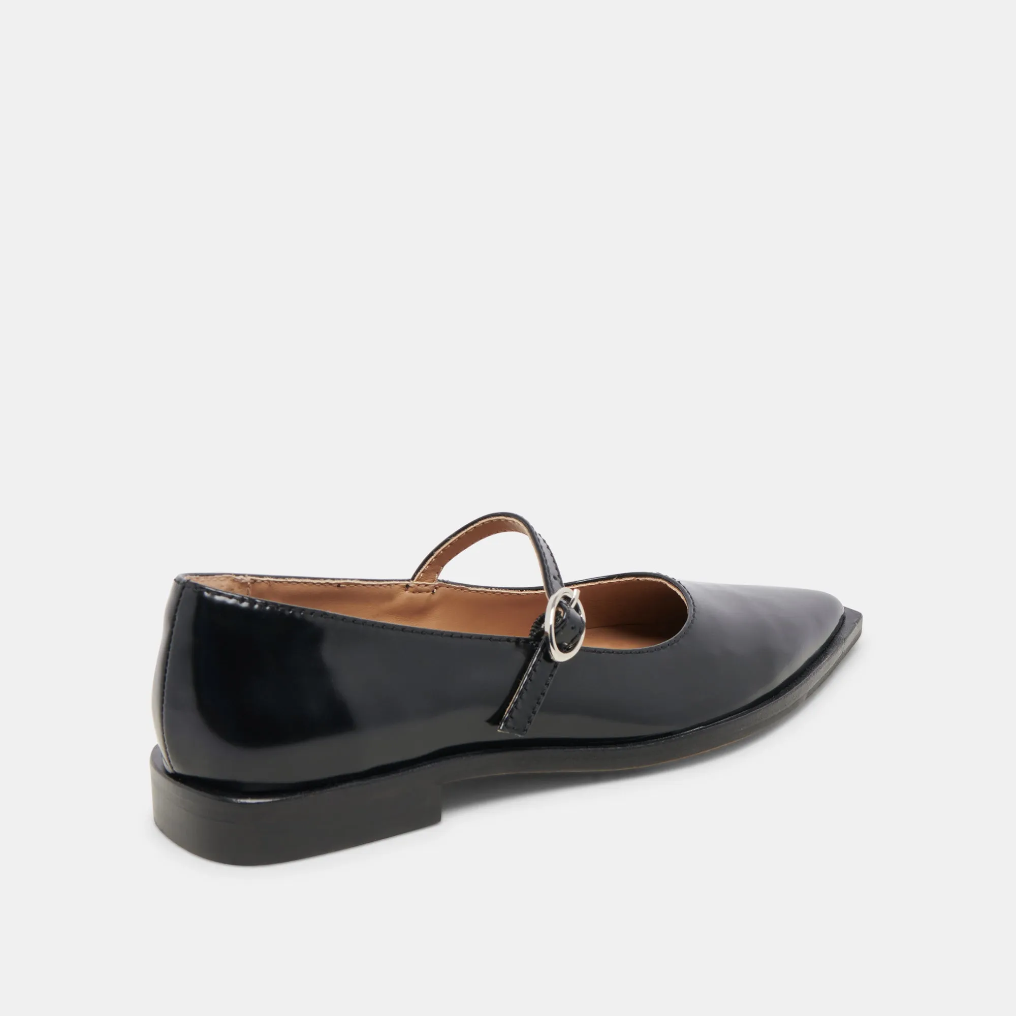 LARGO FLATS MIDNIGHT PATENT LEATHER Comfortable Support Sand Path