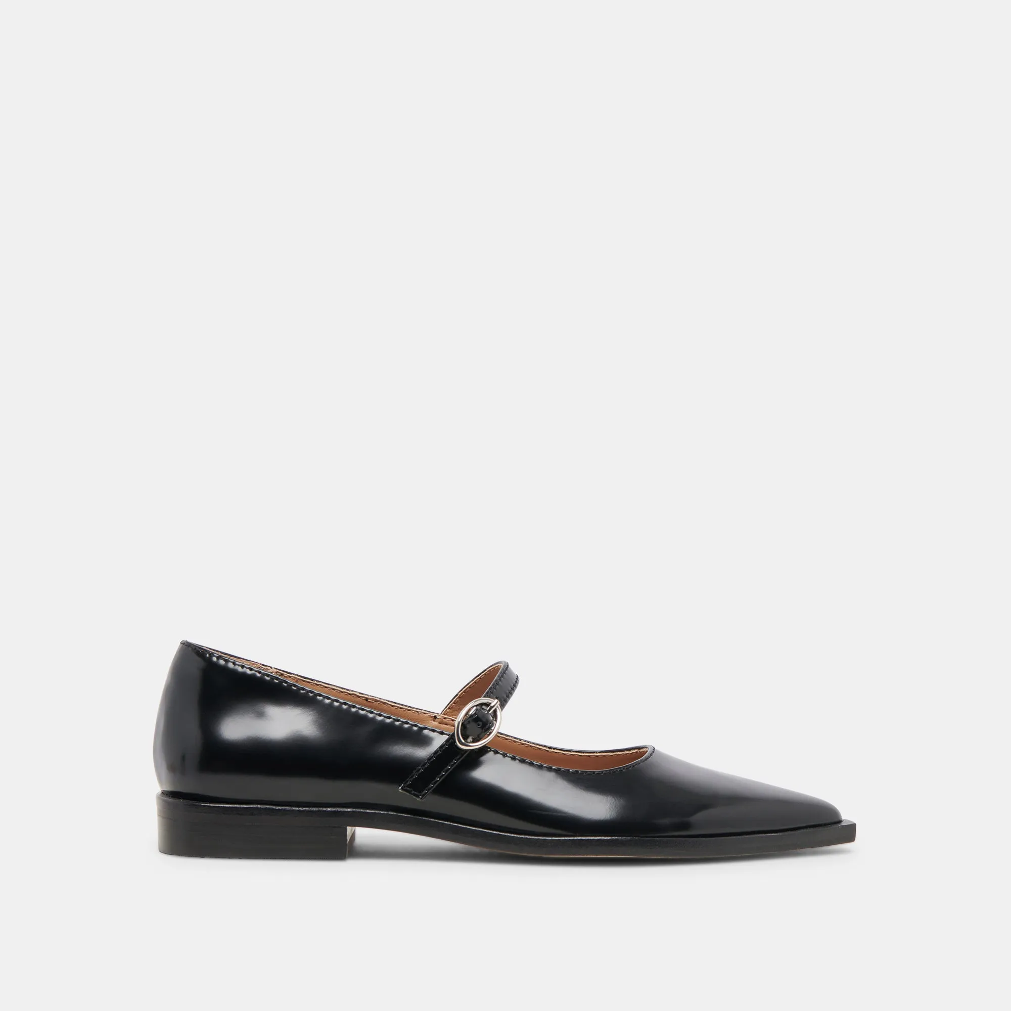 LARGO FLATS MIDNIGHT PATENT LEATHER Yoga Path Breathable Lining