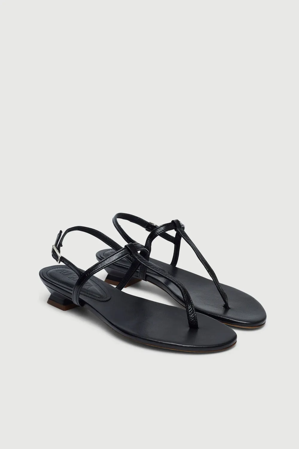 Free Step Daphne Sandal in Black Patent Leather