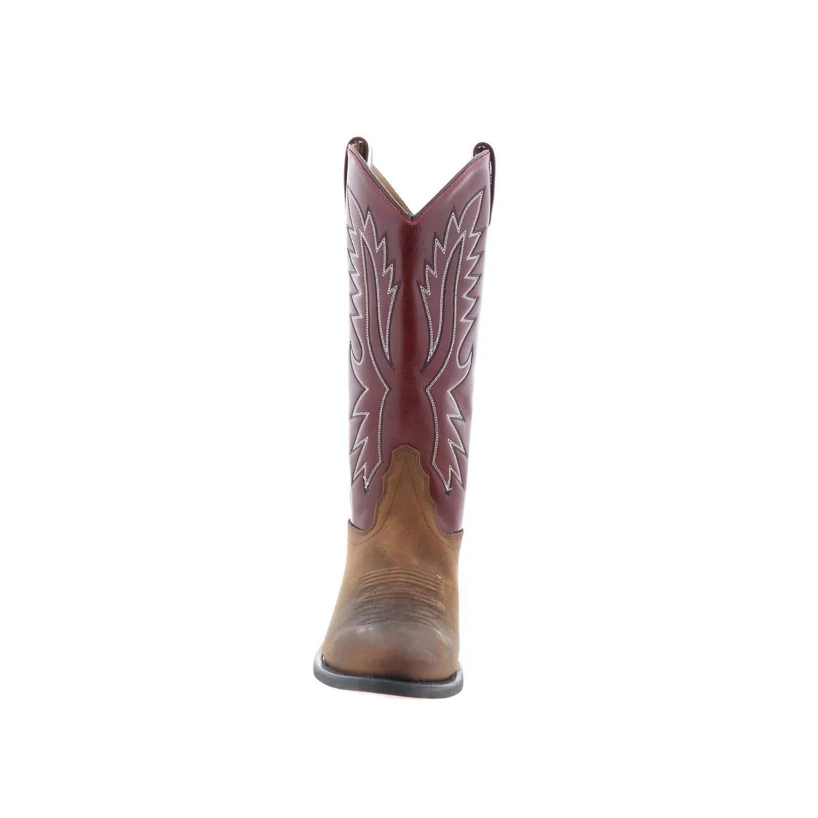 Jama Old West OW2016 Mens Brown Wide Leather Cowboy Western Boots Dust Guard Chic Style