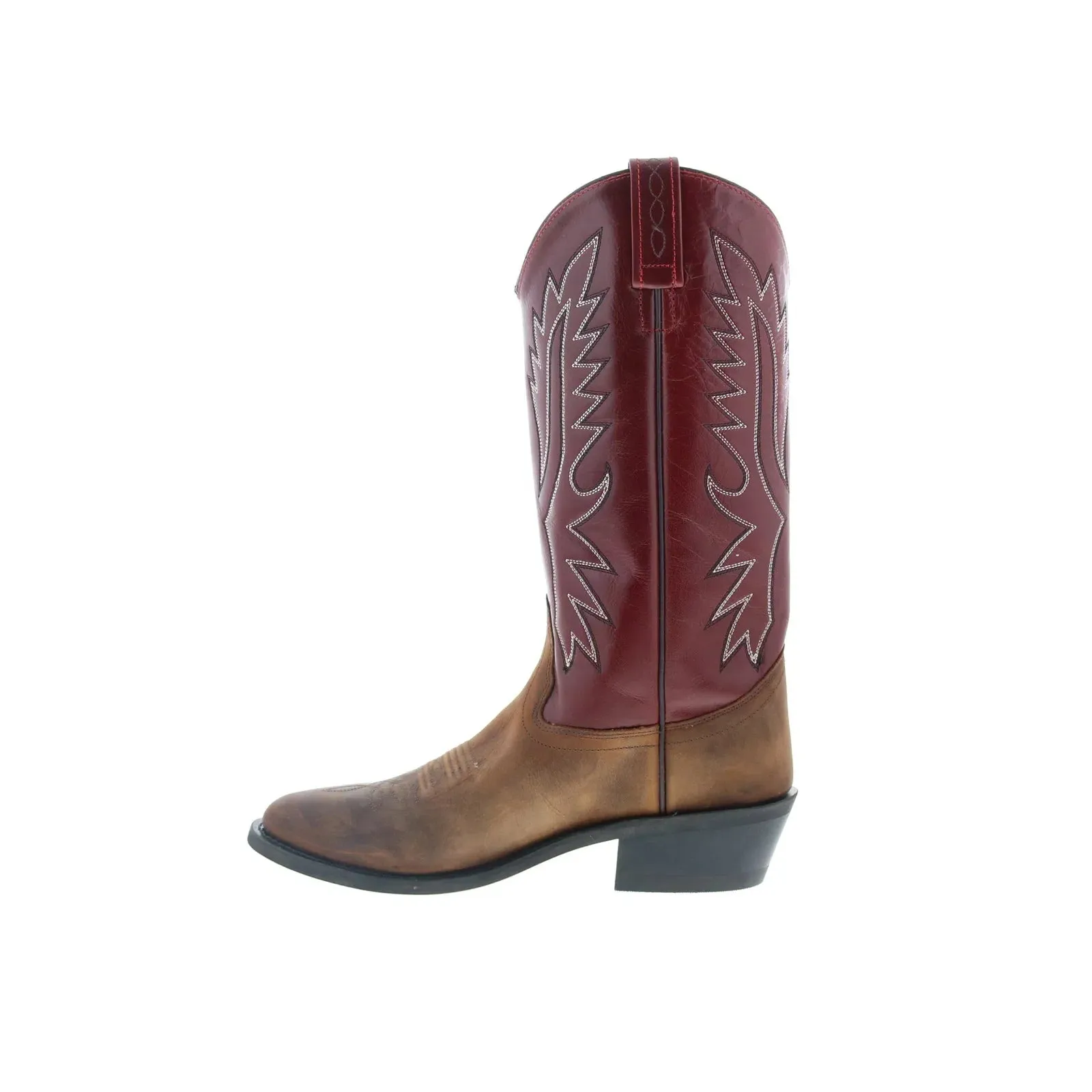 Tread Control Casual Gathering Jama Old West OW2016 Mens Brown Wide Leather Cowboy Western Boots