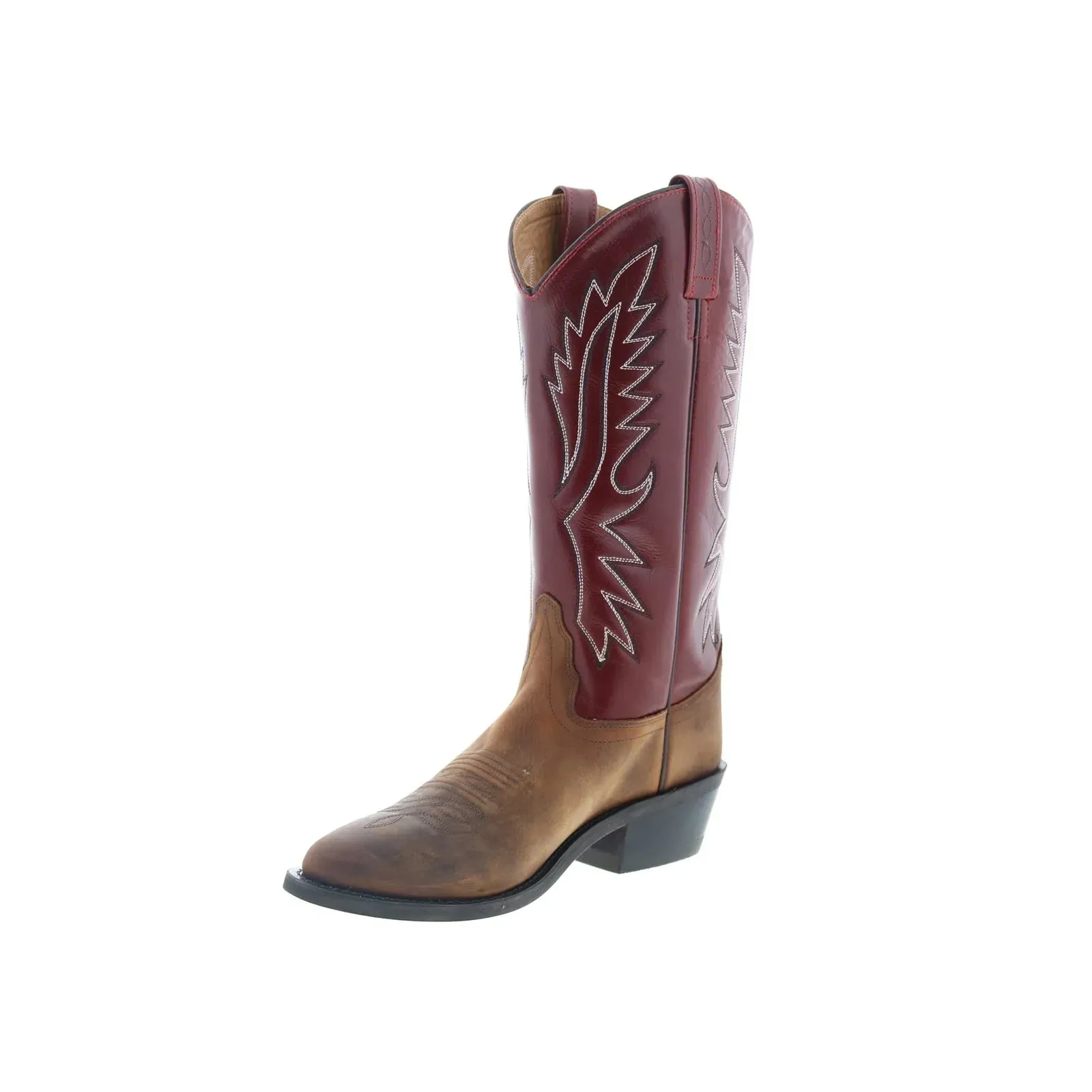 Jama Old West OW2016 Mens Brown Wide Leather Cowboy Western Boots Quick Wear