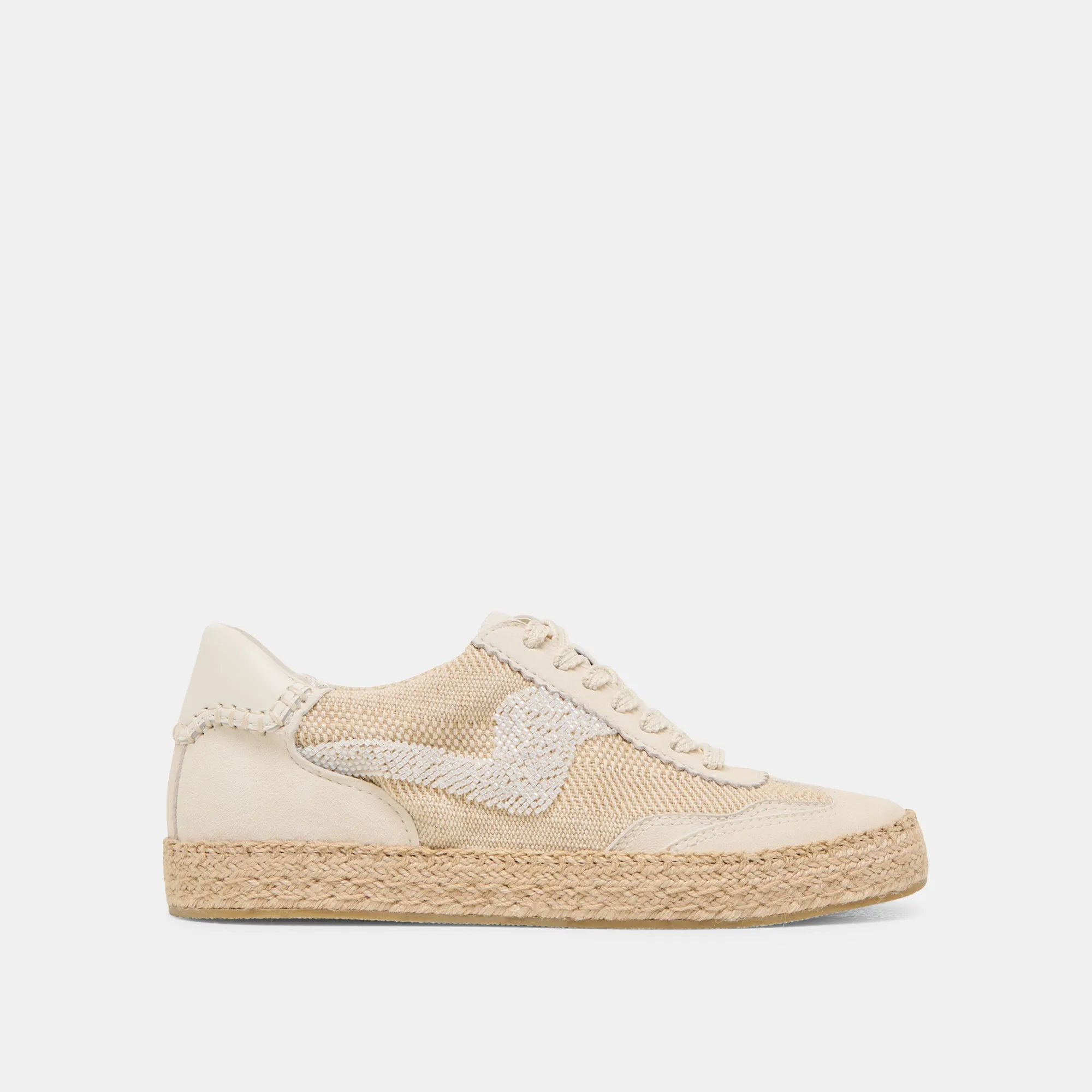 NOTICE ESPADRILLE BEAD SNEAKERS NATURAL MULTI BURLAP Clean Lines
