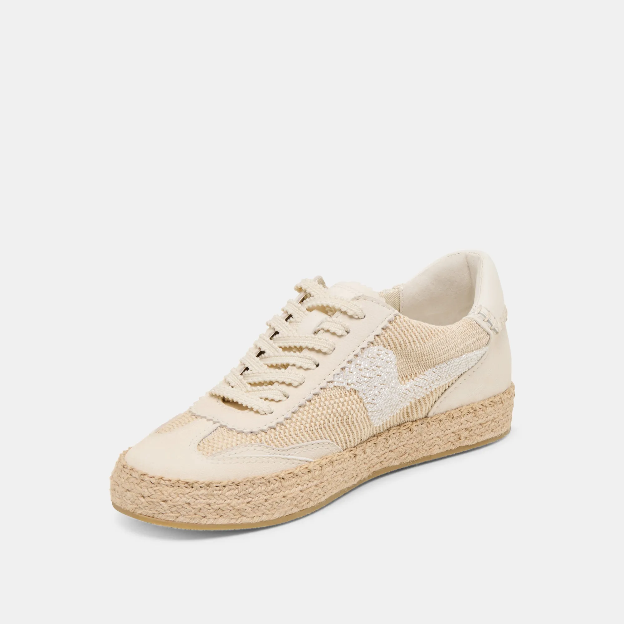 Back Pull Style Motion NOTICE ESPADRILLE BEAD SNEAKERS NATURAL MULTI BURLAP